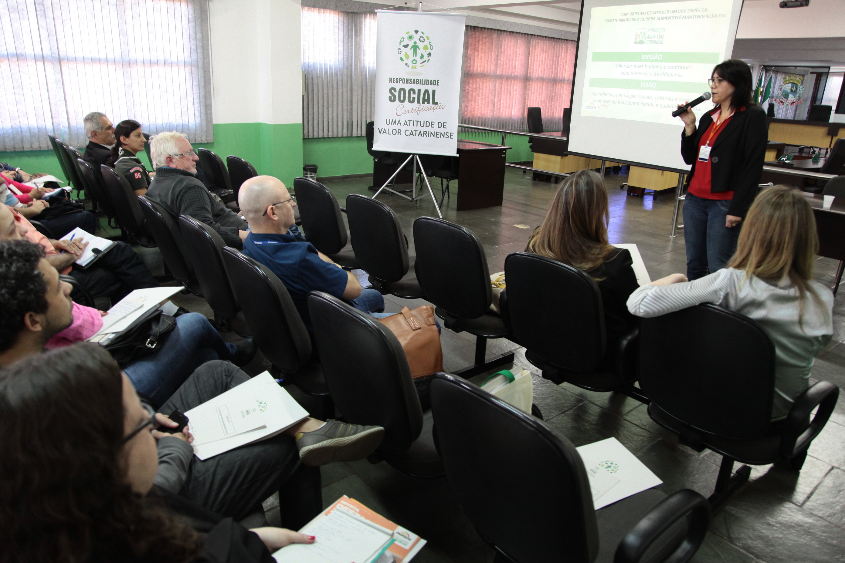 Workshop Responsabilidade Social, na cidade de Chapecó. Case AURORA Alimentos. Fotos:Miriam Zomer/ Agência AL