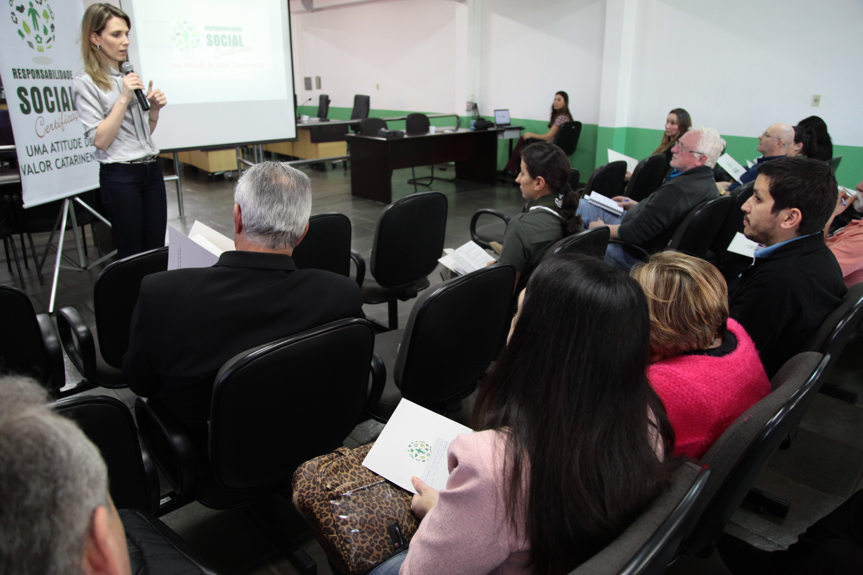 Workshop Responsabilidade Social, na cidade de Chapecó. Foto:Miriam Zomer/ Agência AL