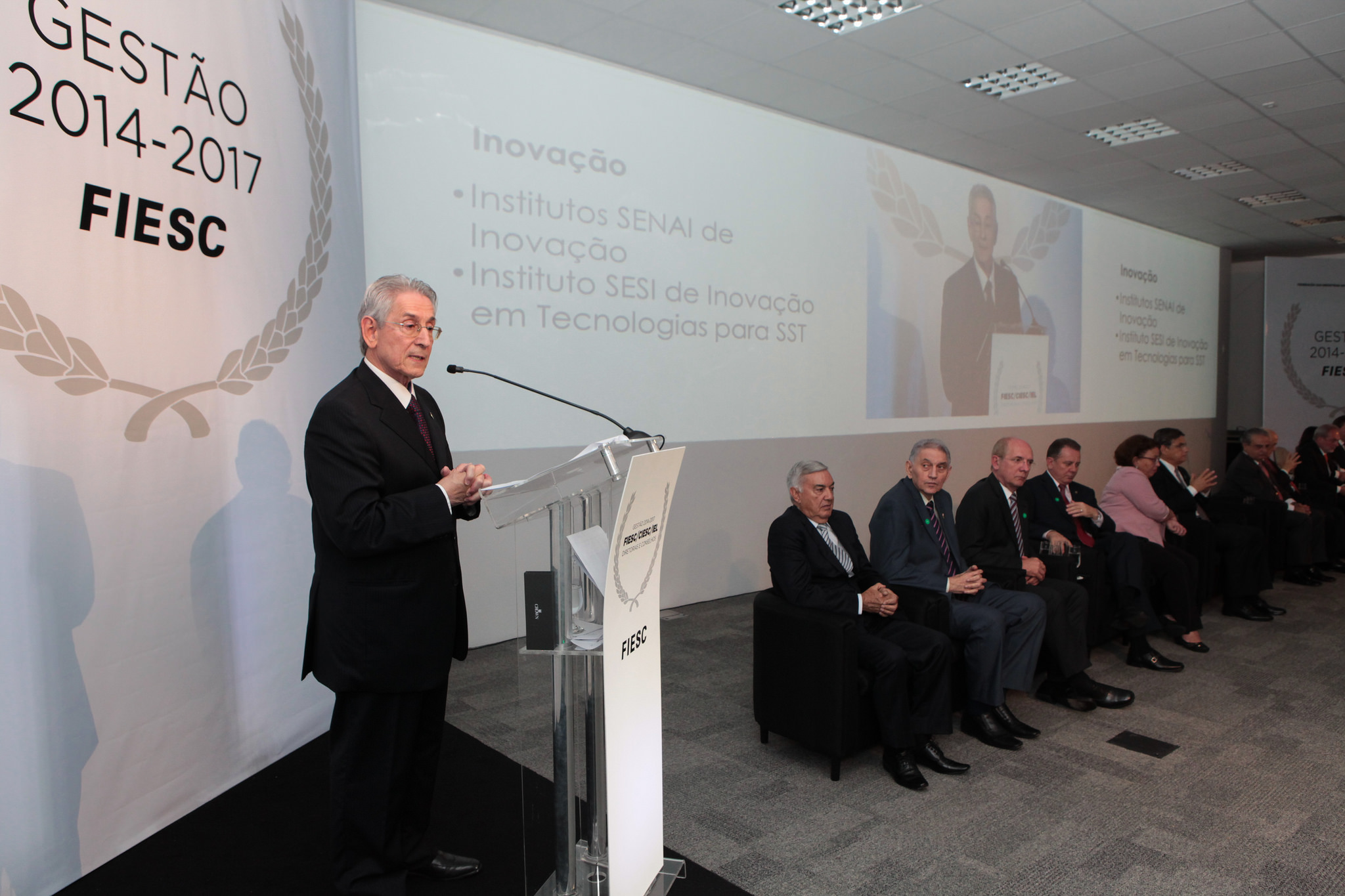 Cerimônia da posse da nova diretoria da Federação das Indústrias de Santa Catarina (FIESC). Fotos:  Filipe Scotti, Heraldo Carnieri e Qip Imagem e Produção.