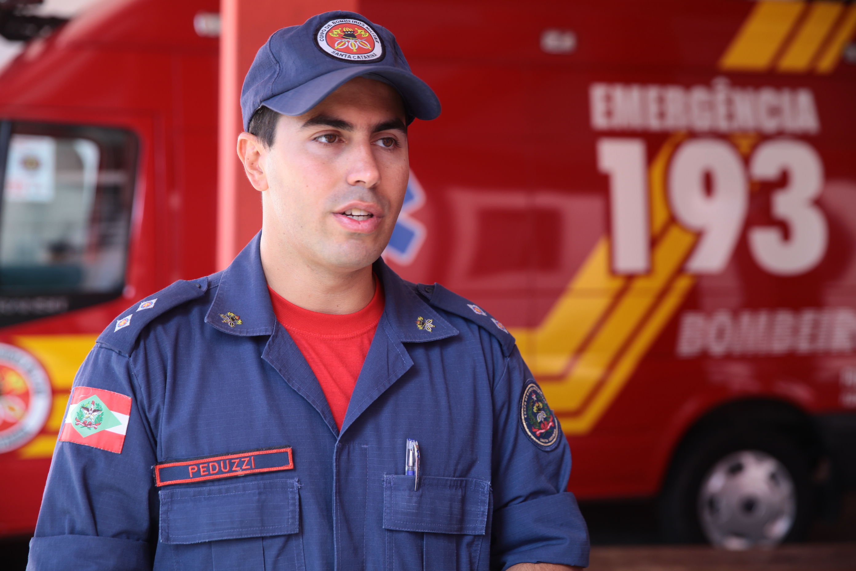 Primeiro Tenente dos  Bombeiros Militares, Eduardo Silveira Peduzzi. Foto: Miriam Zomer/Agência AL