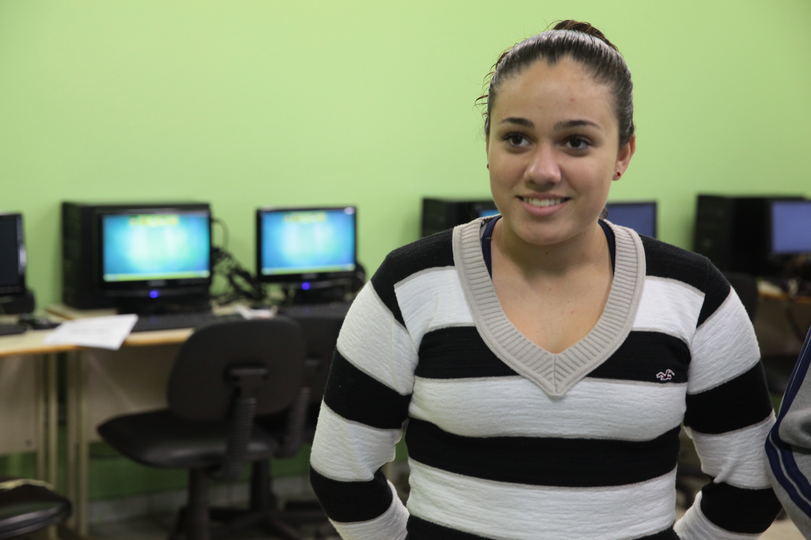 Estudante e candidata Tamires Pereira. Foto: Miriam Zomer/Agência AL