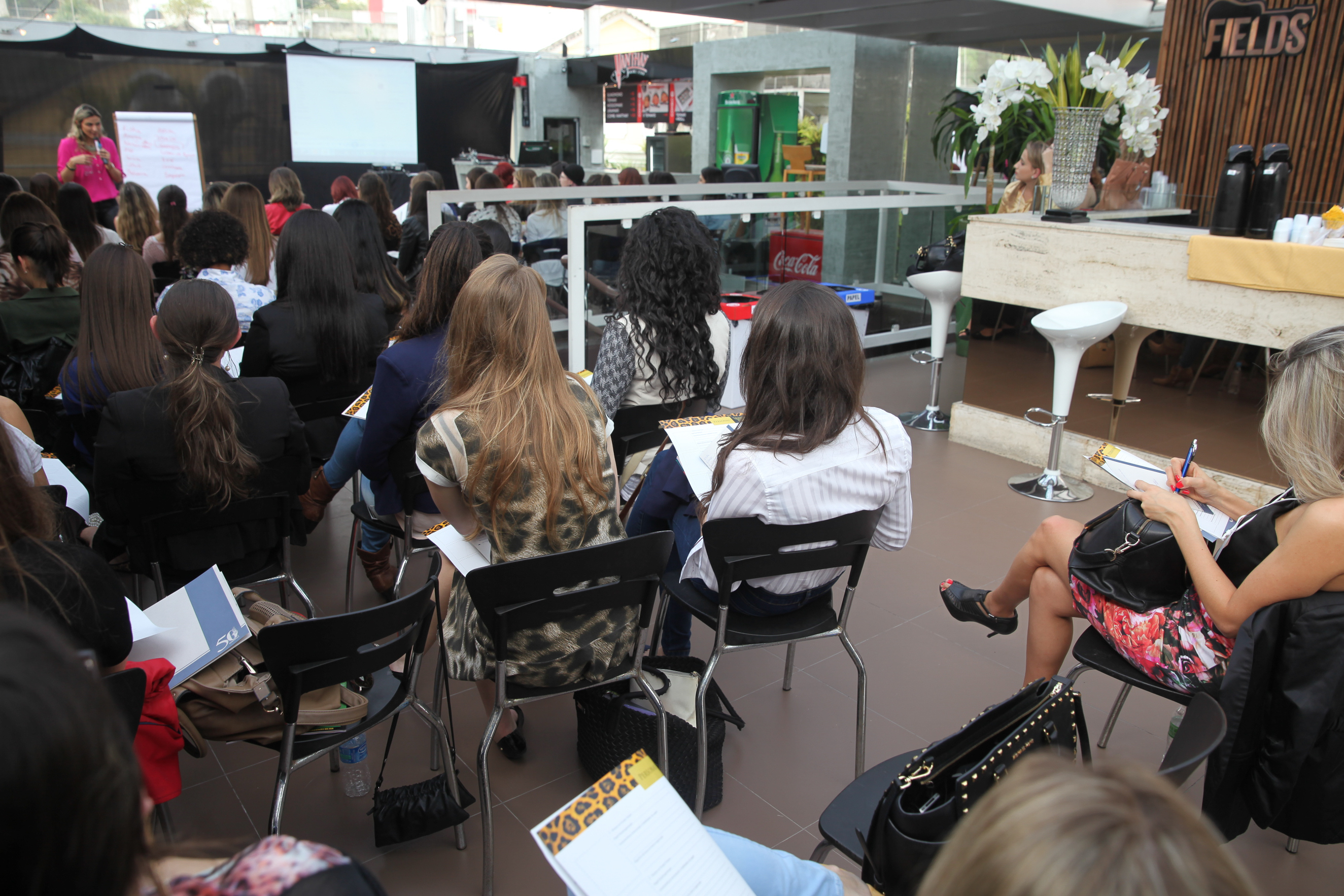 Oficina da Mulher Empreendedora, com  Vanessa Tobias. Empreede Brazil Conference. Foto: Miriam Zomer/Agência AL