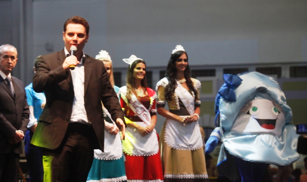 Cesar Souza Júnior  Prefeito de Florianópolis na cerimônia de abertura da FENAOSTRA 2014    Foto Carlos Kilian/Agência AL
