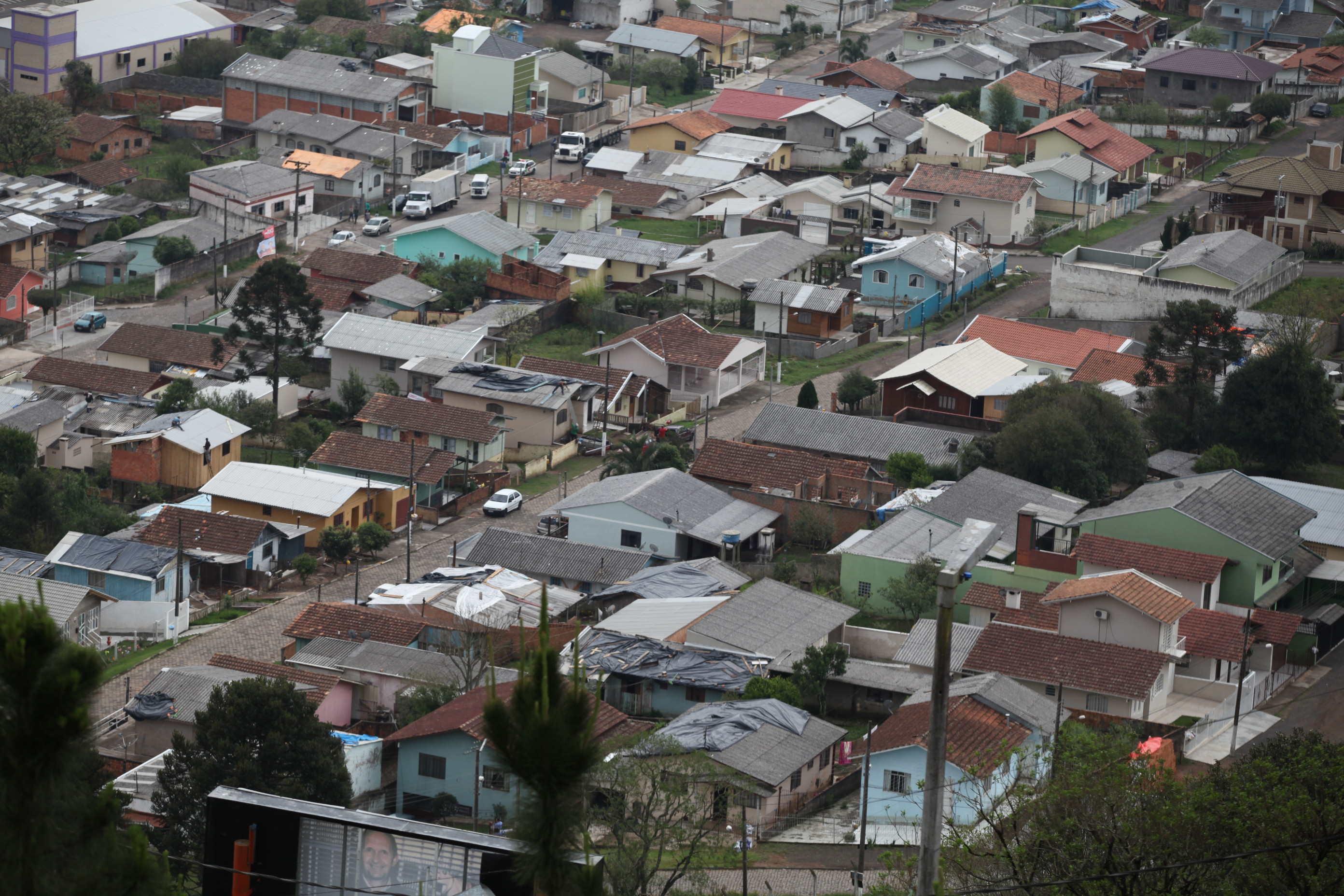 Estragos da Chuva de Granizo em Lages. Fotos: Miriam Zomer/Agência AL