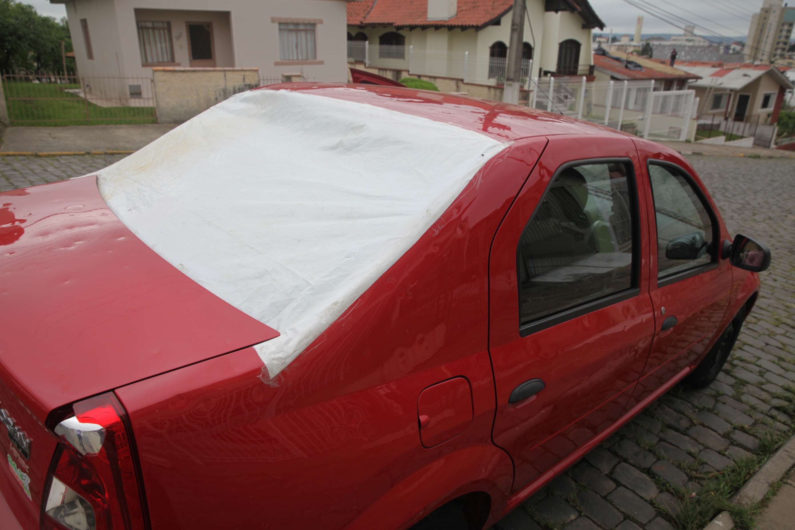 Estragos da Chuva de Granizo em Lages. Fotos: Miriam Zomer/Agência AL
