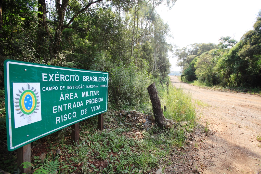 Entrada do Campo de Instrução do Exercito em Papanduva Comissão da Verdade  Foto Carlos Kilian/Agencia AL