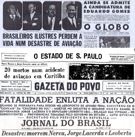 Principais jornais do país destacaram o acidente. FOTO: Montagem Agência AL/Reprodução/Roberto Westrupp