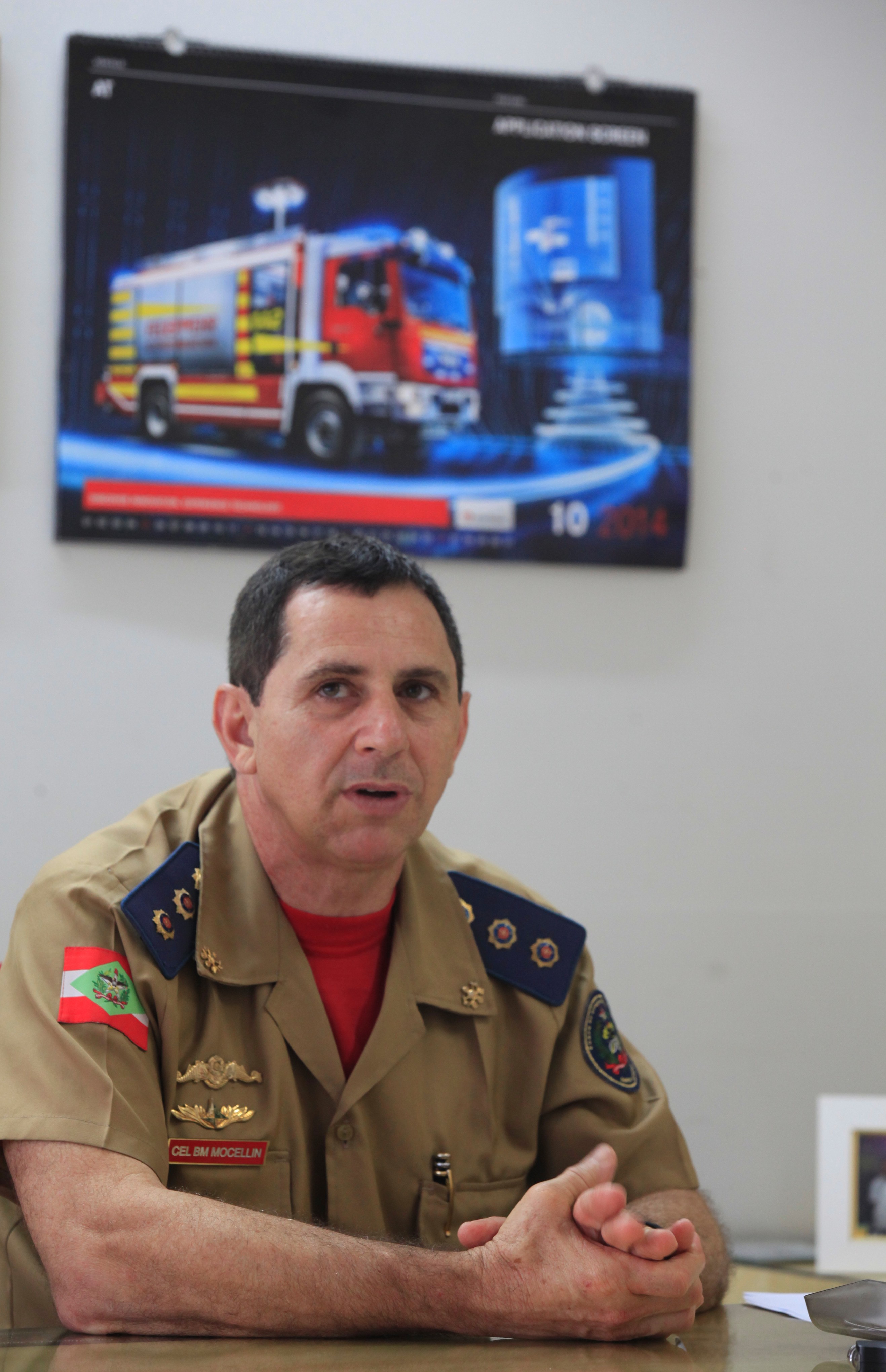 Operação Veraneio Corpo de Bombeiros. Coronel Onir Mocelliin. Foto: Carlos Kilian/Agência AL