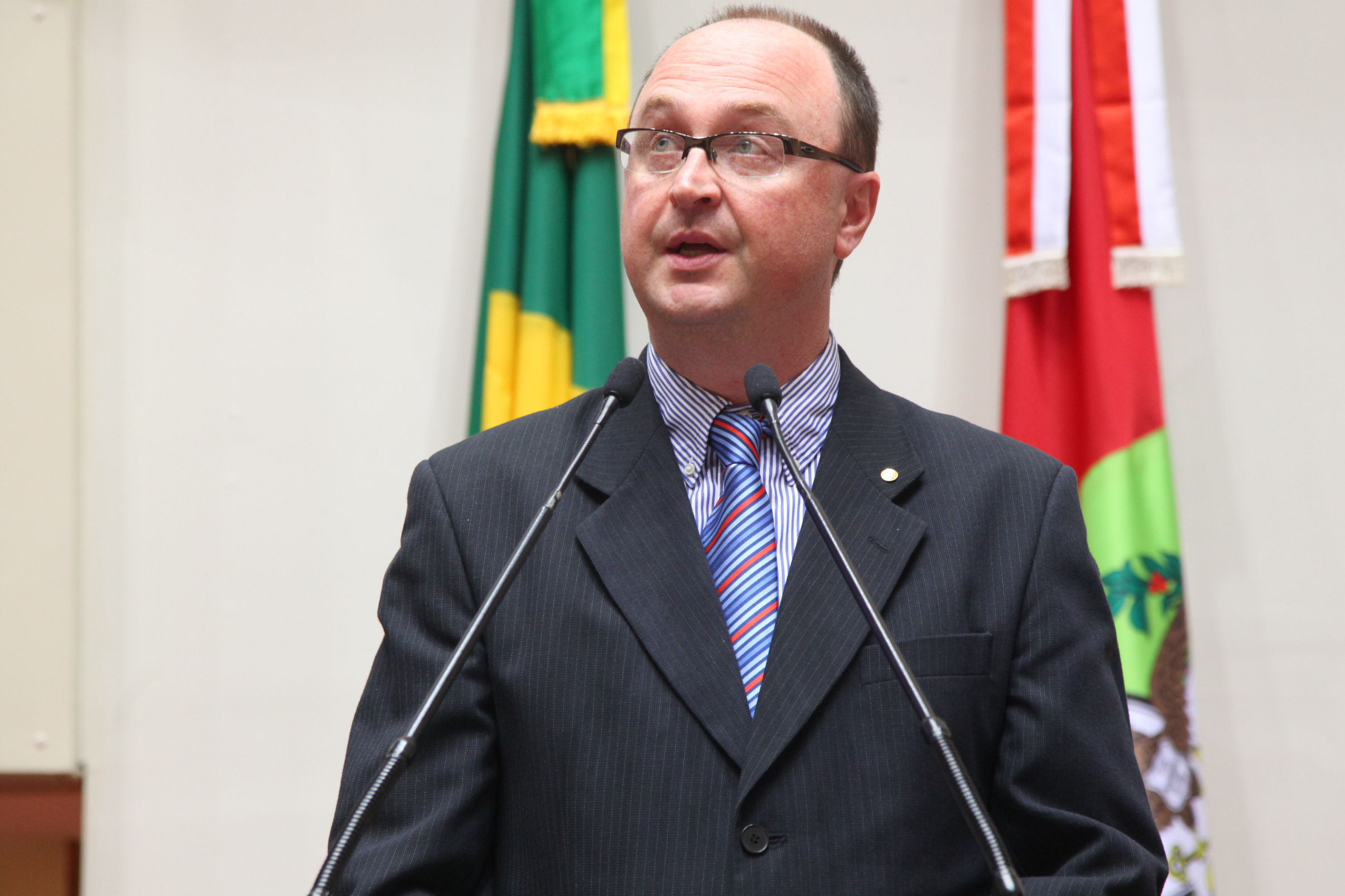 Sessão Especial de Homenagem ao Emaus - Guilherme Tadeu Oselame Guenther - Representante da Diocese de Joinville - Foto: Juliana Stadnik / Agência AL
