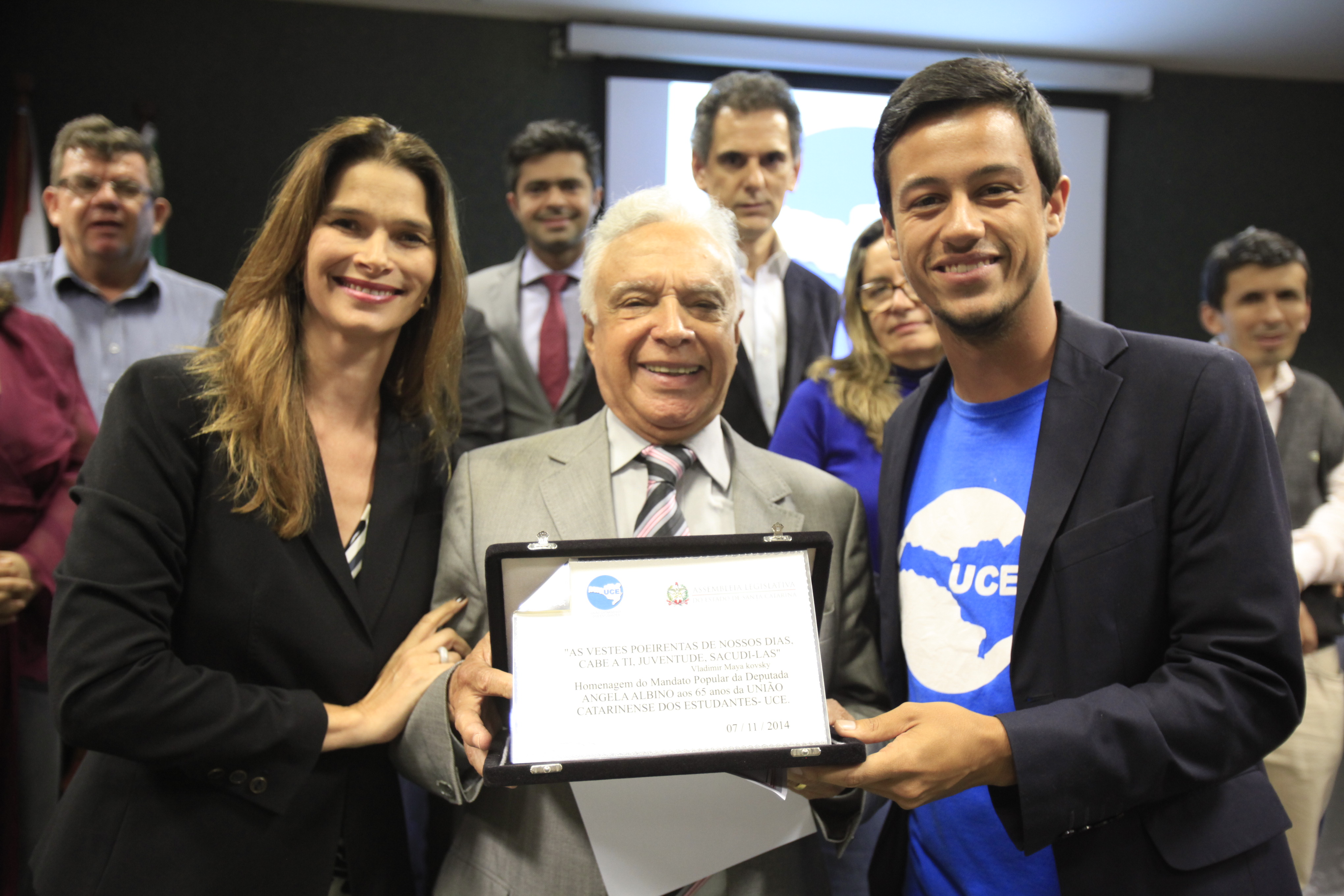 Homenagem 65 anos Uniâo Catarinense dos Estudantes  Foto  Carlos Kilian/Agência AL