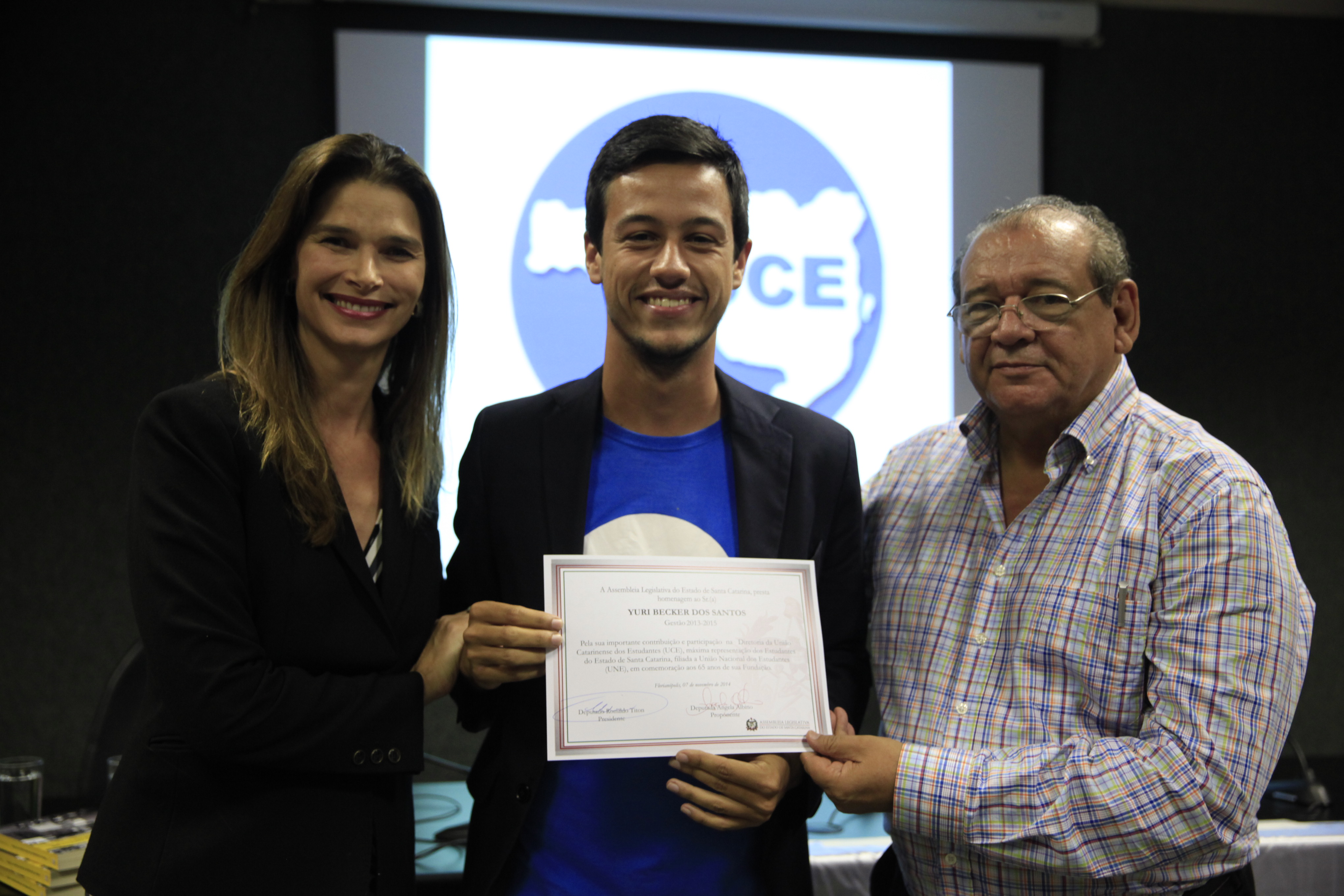 Homenagem 65 anos Uniâo Catarinense dos Estudantes  Foto  Carlos Kilian/Agência AL
