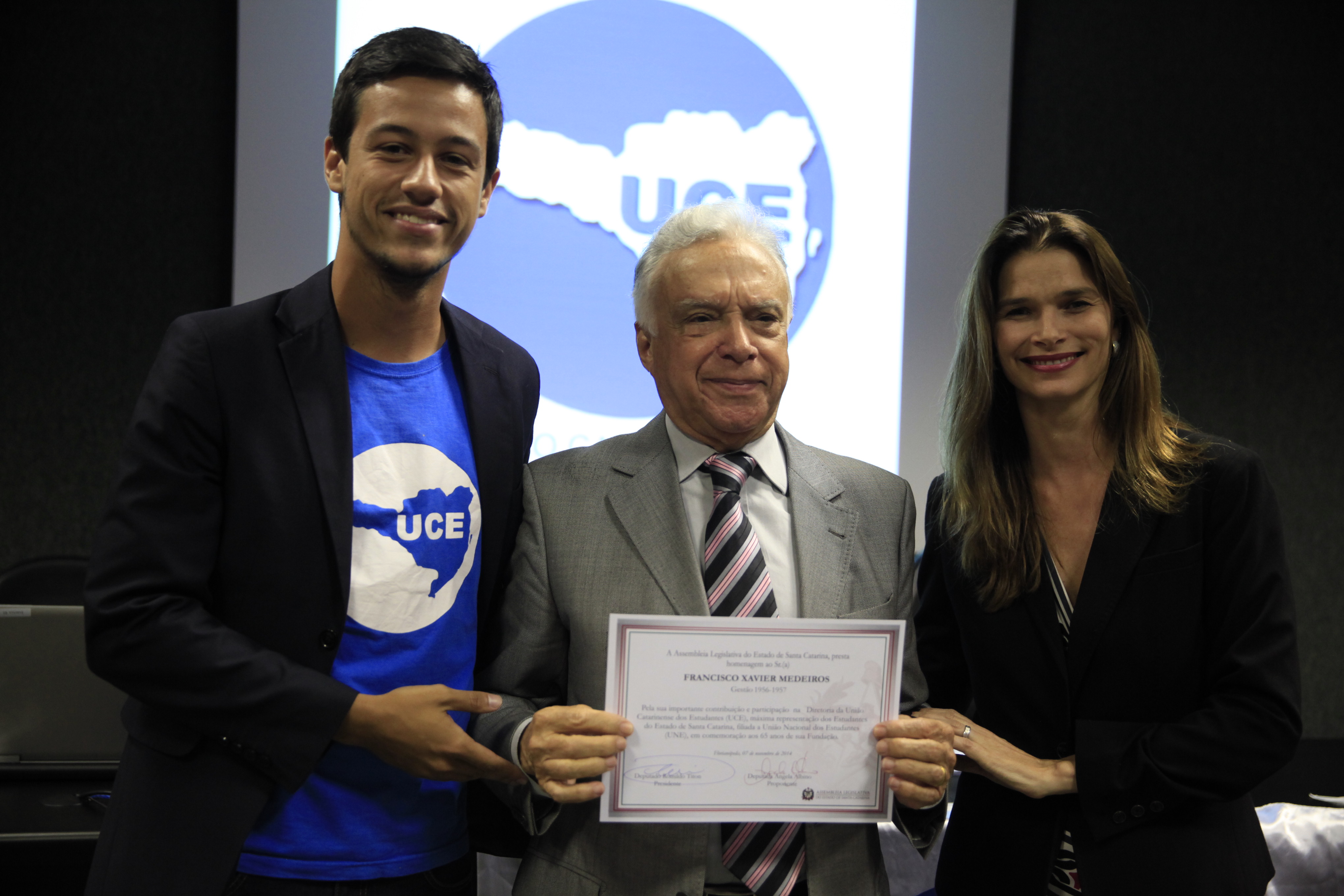 Homenagem 65 anos Uniâo Catarinense dos Estudantes  Foto  Carlos Kilian/Agência AL