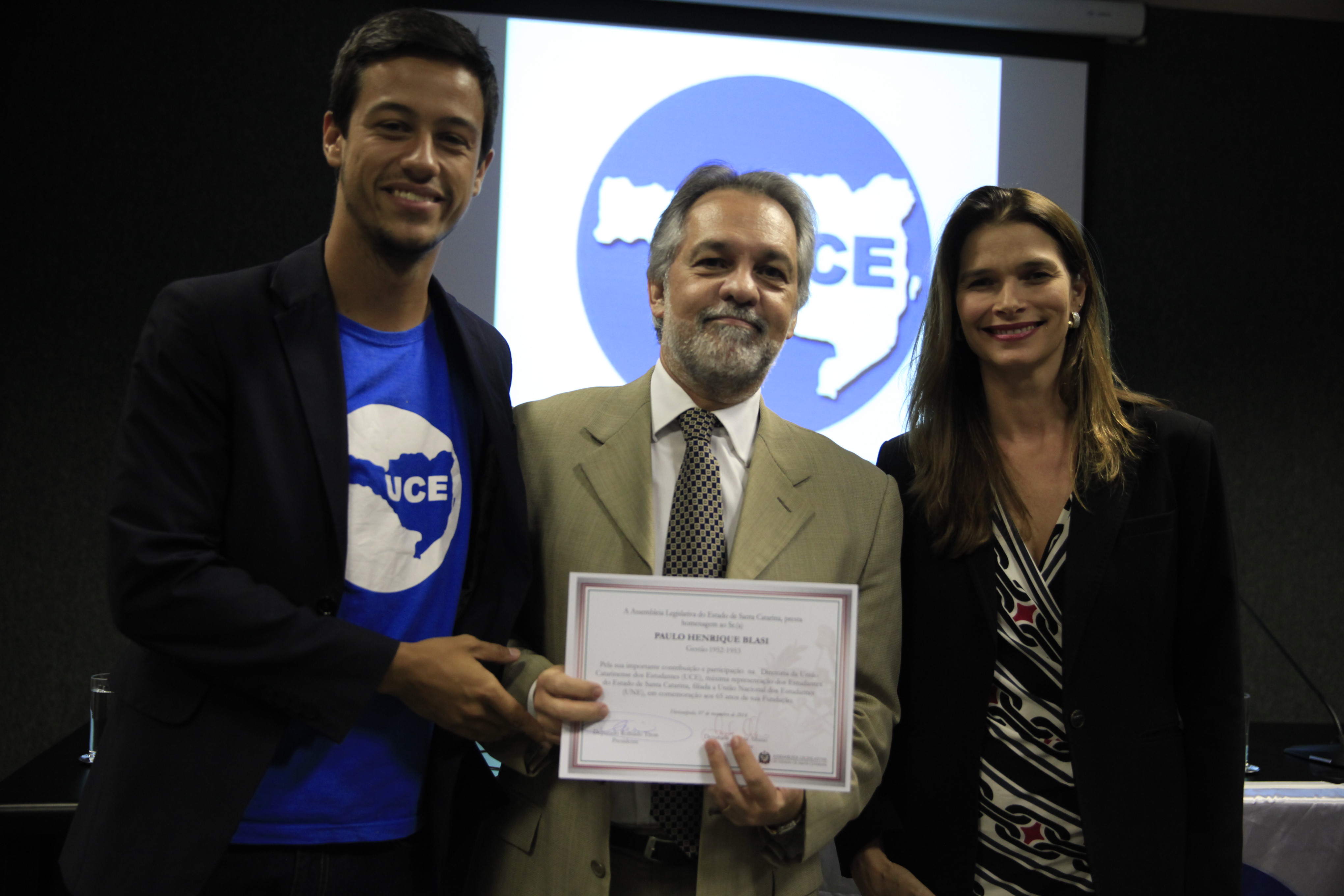 Homenagem 65 anos Uniâo Catarinense dos Estudantes  Foto  Carlos Kilian/Agência AL