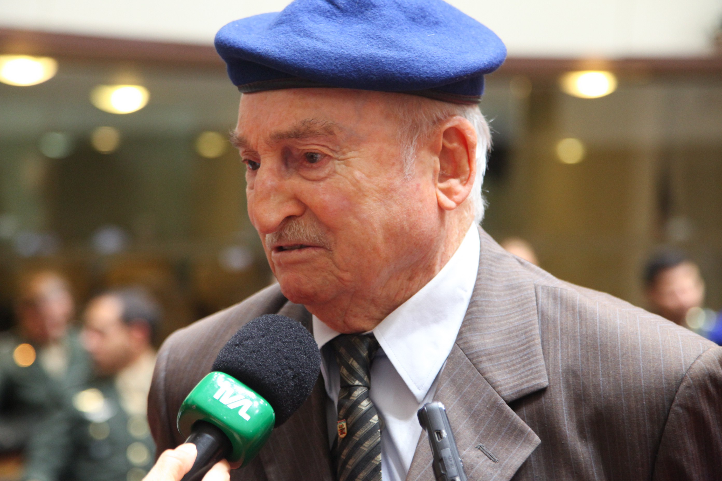 Sessão Especial 70 Anos da FEB - Alcides Basso - Pesidente da Associação Nacional dos Veteranos da FEB Sessão Regional Florianópolis - Foto: Juliana Stadnik / Agência AL