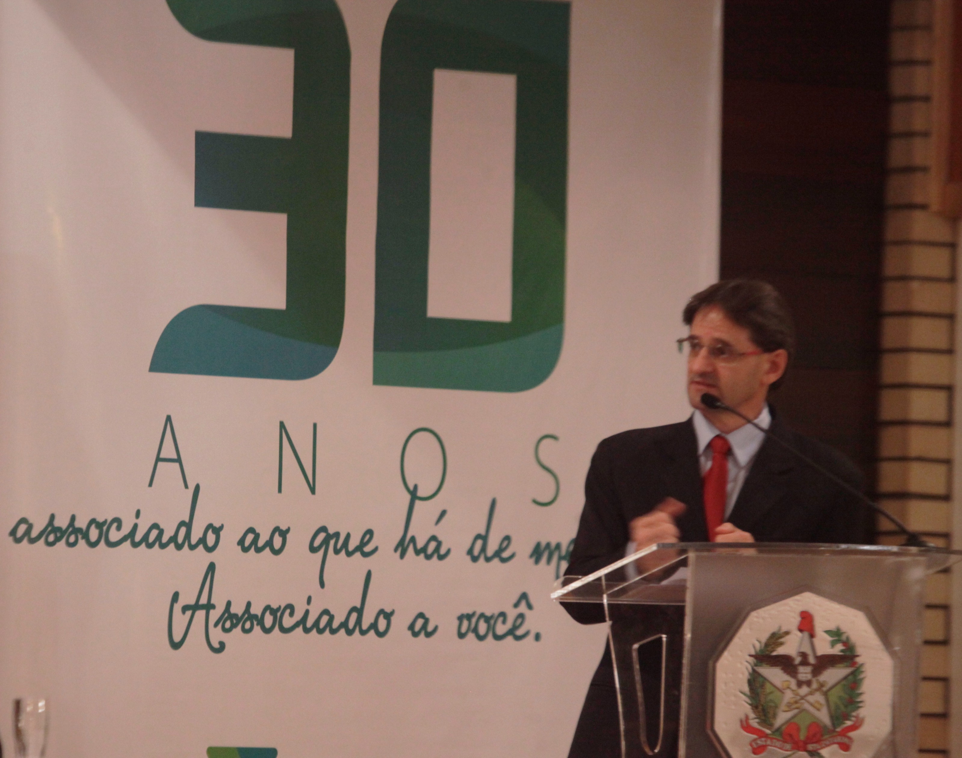 Deputado Neodi Saretta  na Sessão Solene em Homenagem aos 30 anos de Fundação do SICOOB CREDIAU-SC em Concórdia  Foto Carlos Kilian/Agência AL