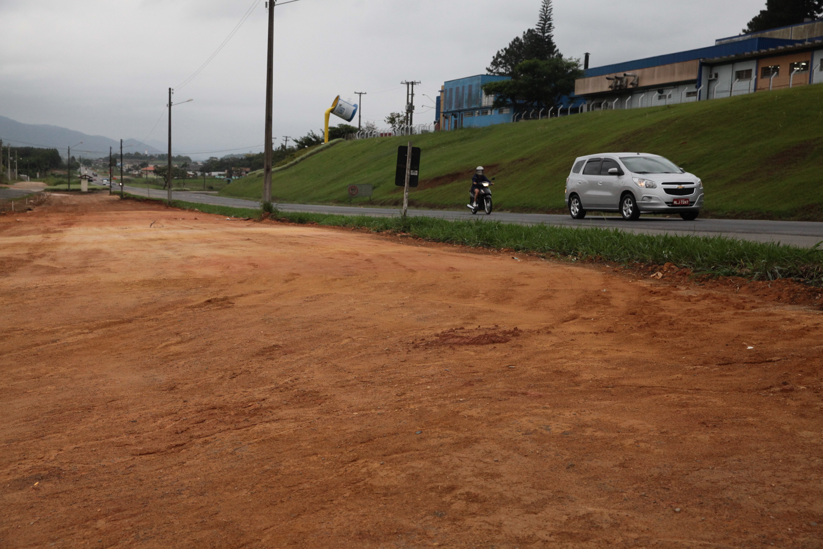 Obras de duplicação da BR-280. Fotos: Miriam Zomer/Agência AL