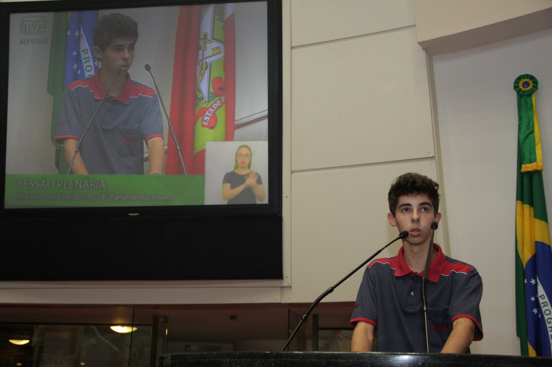 Parlamento Jovem - Sessão Plenária. Fotos: Pedro Squizatto/Escola do Legislativo