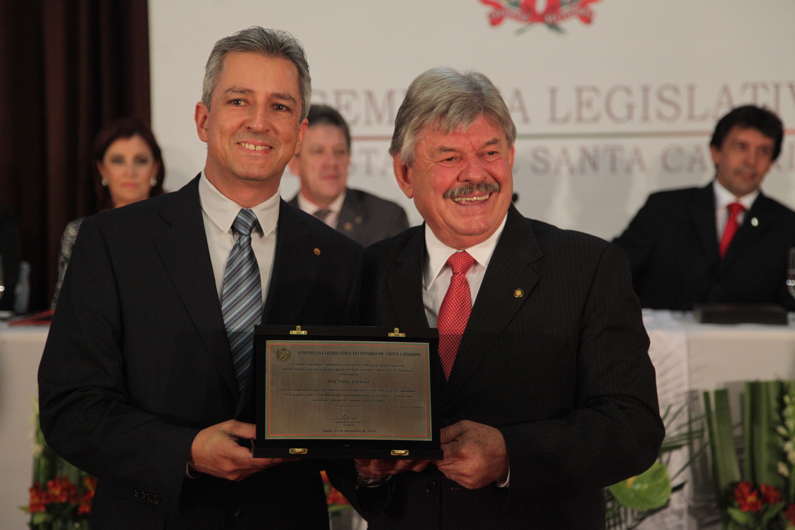 Sessão Solene em homenagem ao Correio Lageano pela passagem dos 75 anos de fundação - Lages/SC. Fotos: Solon Soares/Agência AL