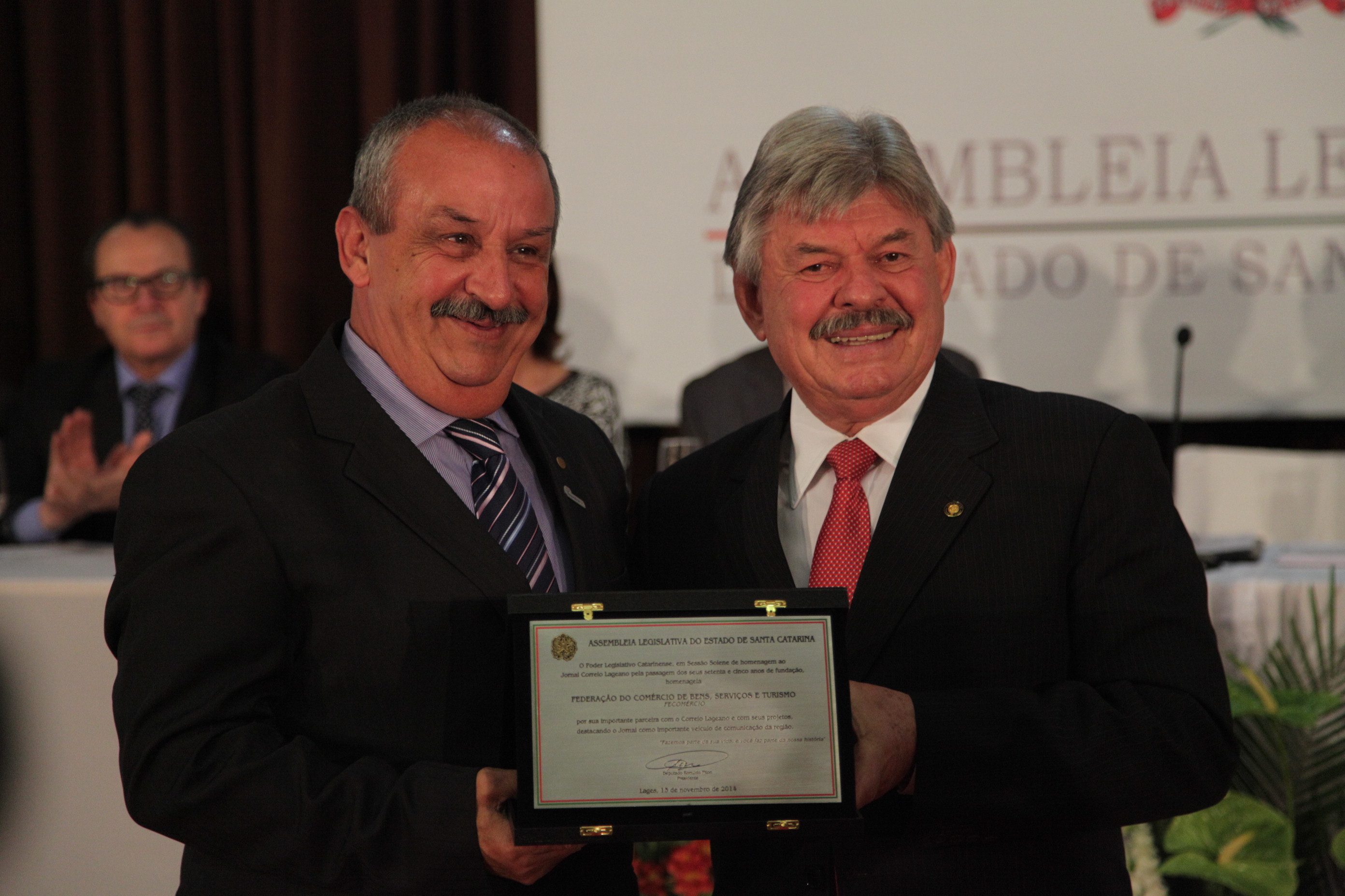 Sessão Solene em homenagem ao Correio Lageano pela passagem dos 75 anos de fundação - Lages/SC. Fotos: Solon Soares/Agência AL