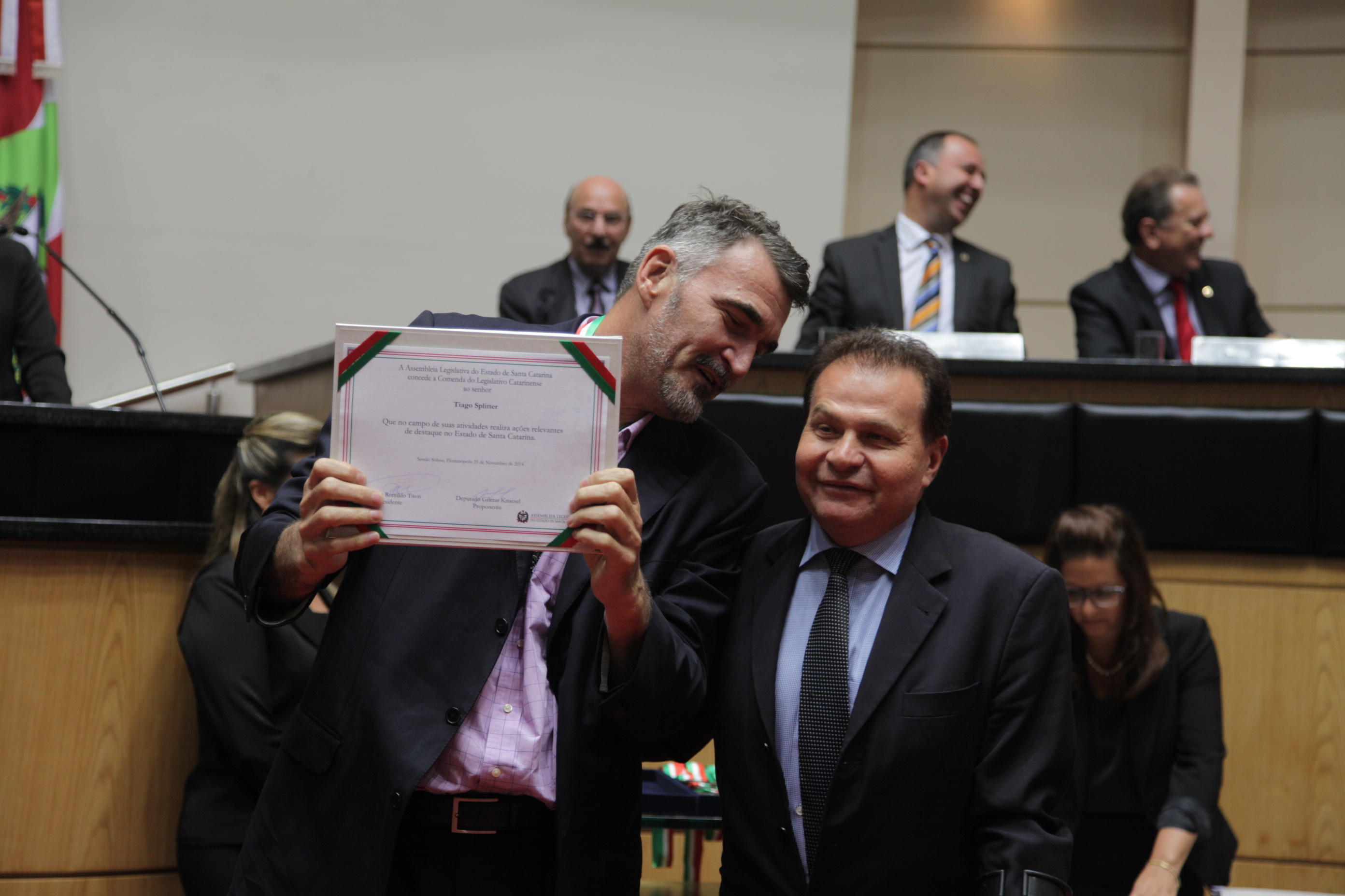 Sessão Solene de concessão da Comenda do Legislativo Catarinense. Foto: Solon Soares/Agência AL