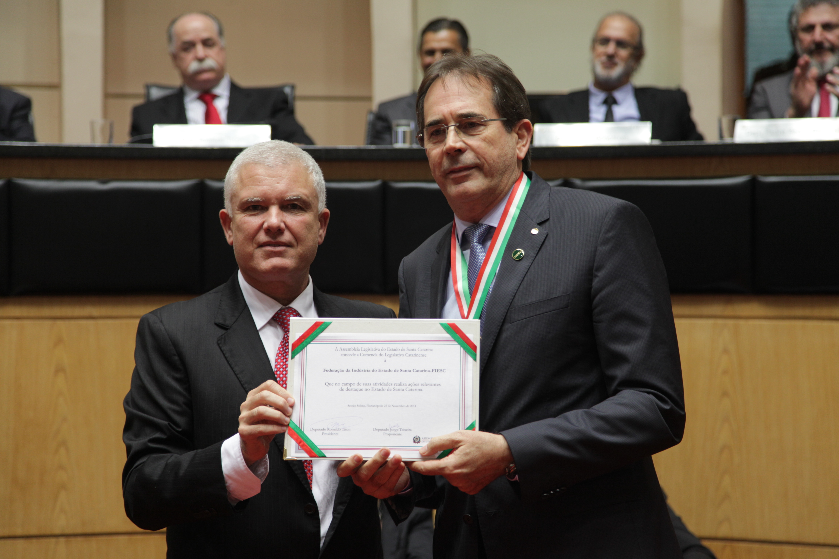 Sessão Solene de concessão da Comenda do Legislativo Catarinense. Foto: Solon Soares/Agência AL