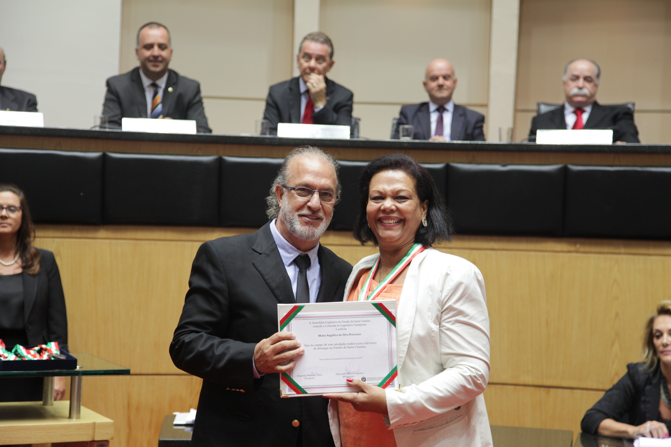 Sessão Solene de concessão da Comenda do Legislativo Catarinense. Foto: Solon Soares/Agência AL