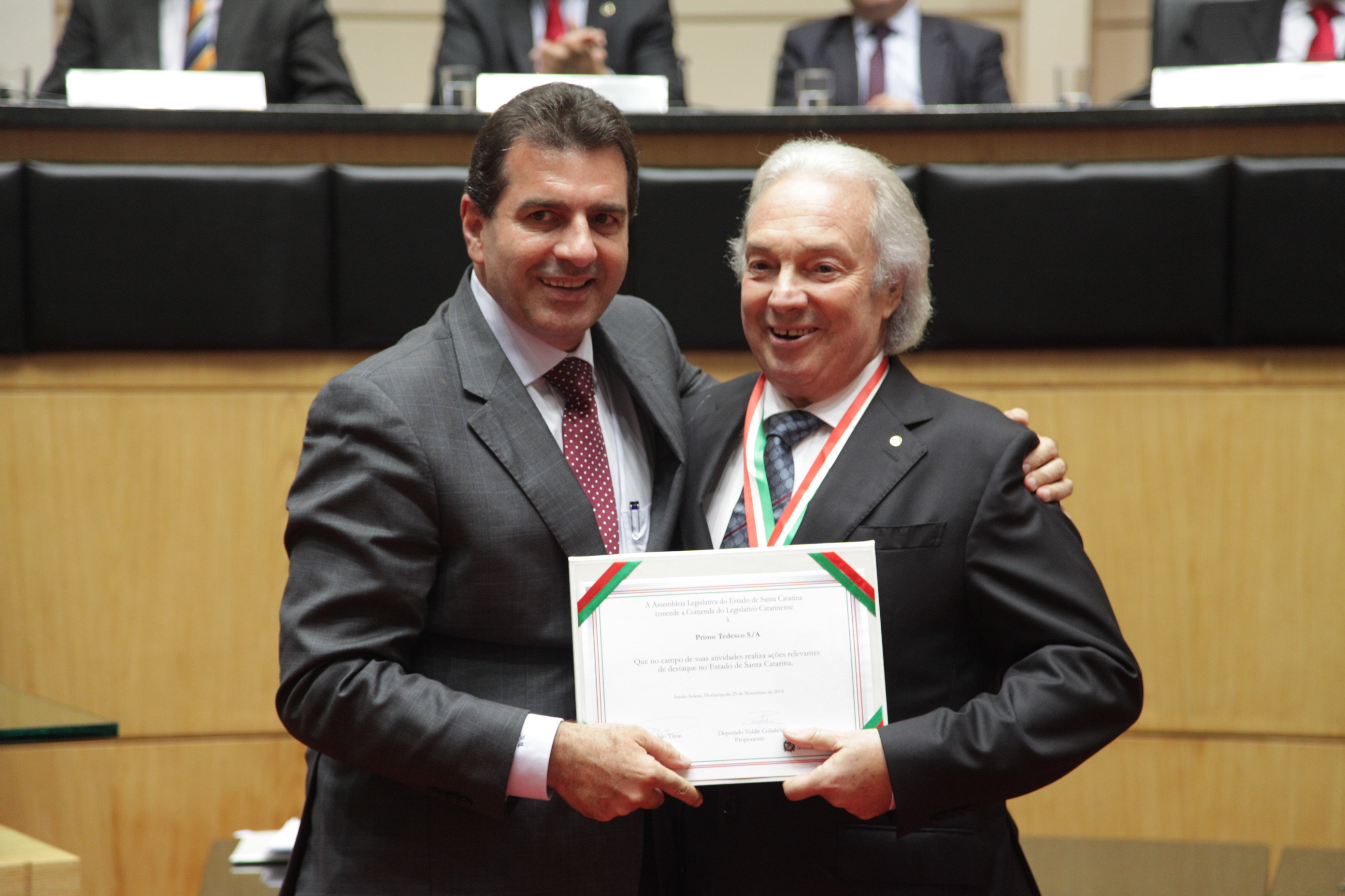 Sessão Solene de concessão da Comenda do Legislativo Catarinense. Foto: Solon Soares/Agência AL