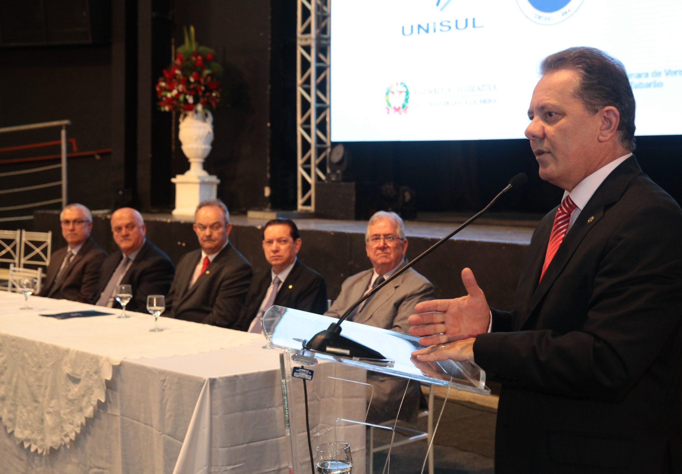 Sessão Solene em homenagem aos 50 anos da UNISUL. Deputado Joares Ponticelli. Foto: Miriam Zomer/Agência AL