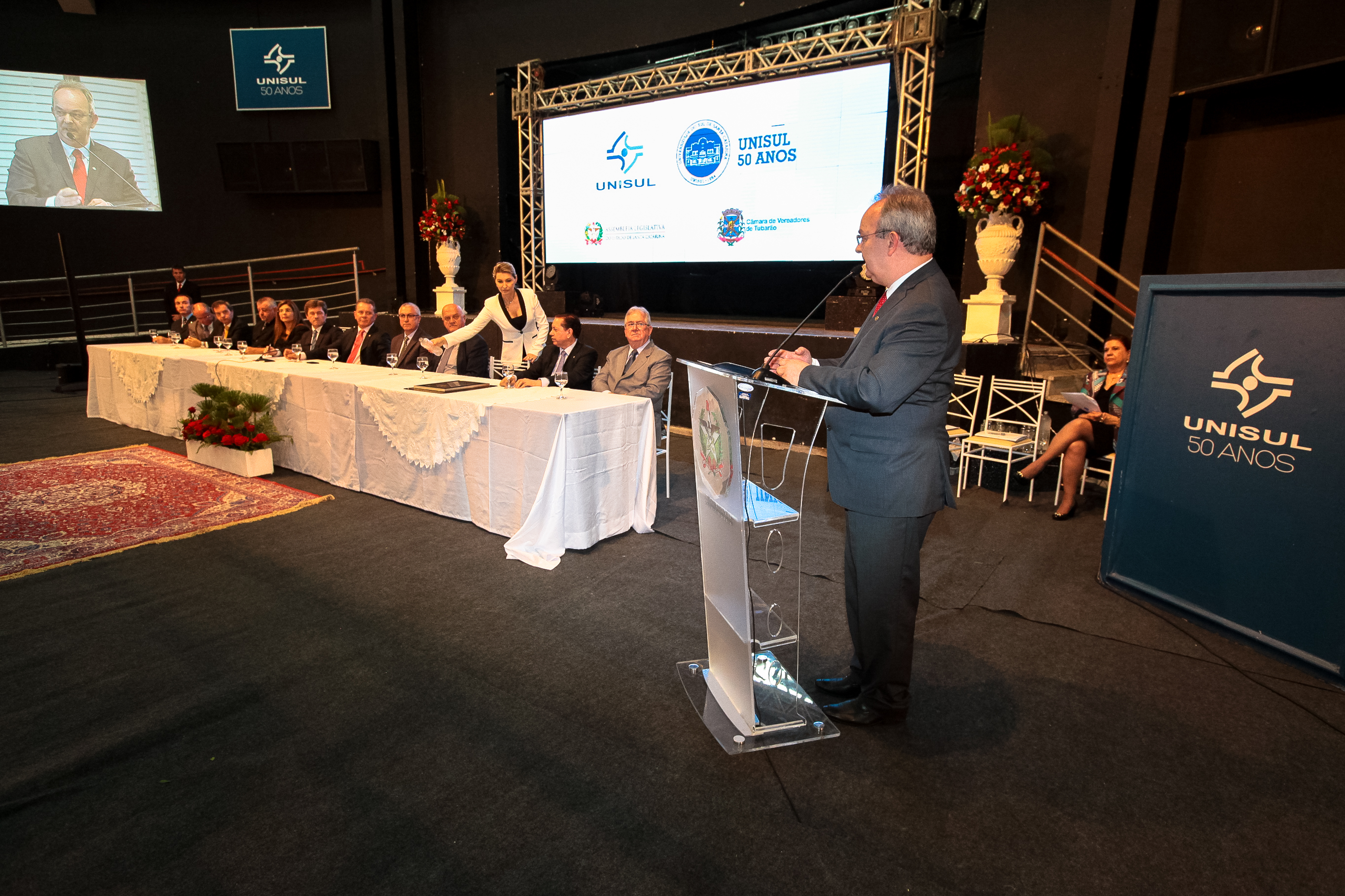 Sessão Solene em homenagem aos 50 anos da UNISUL. Foto: Miriam Zomer/Agência AL