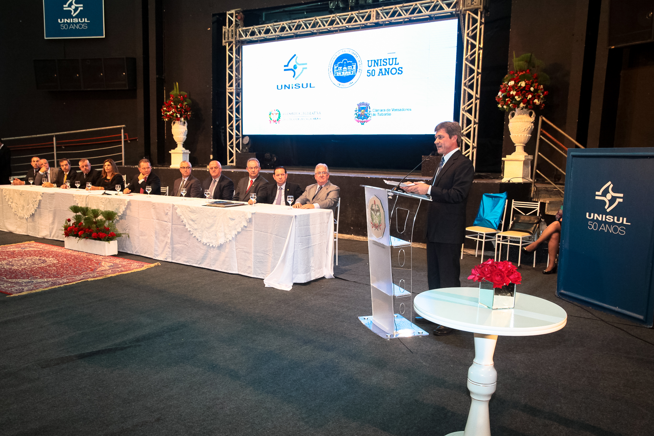 Sessão Solene em homenagem aos 50 anos da UNISUL. Foto: Miriam Zomer/Agência AL