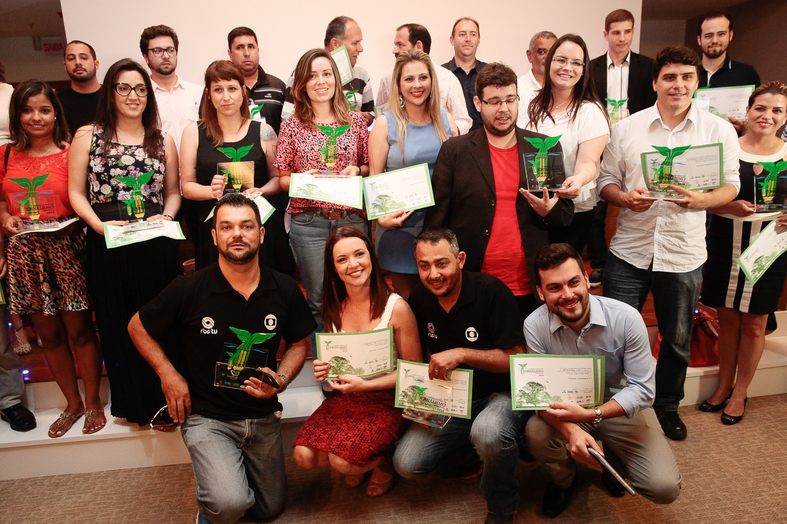 Vencedores do Prêmio FATMA de Jornalismo Ambiental. Foto: Miriam Zomer/Agência AL