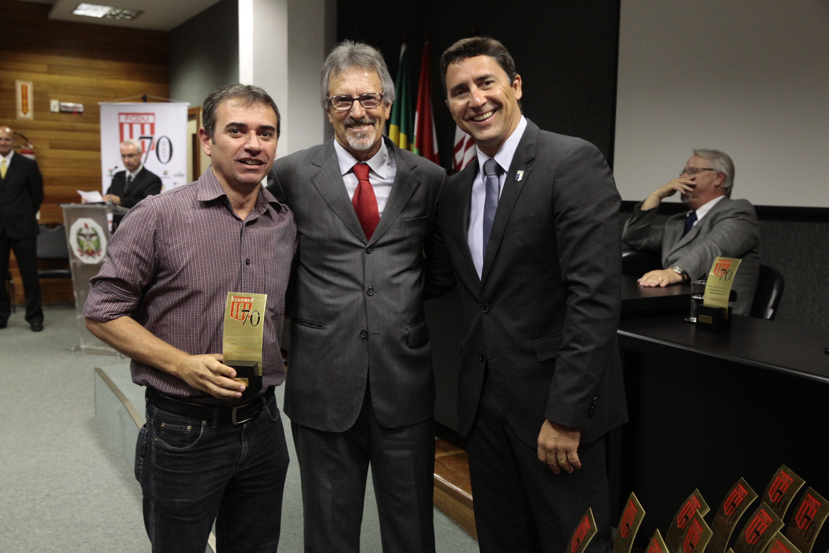 Solenidade alusiva aos 70 anos da Federação Catarinense do Desporto Universitário (FCDU). Foto: Miriam Zomer/Agência AL