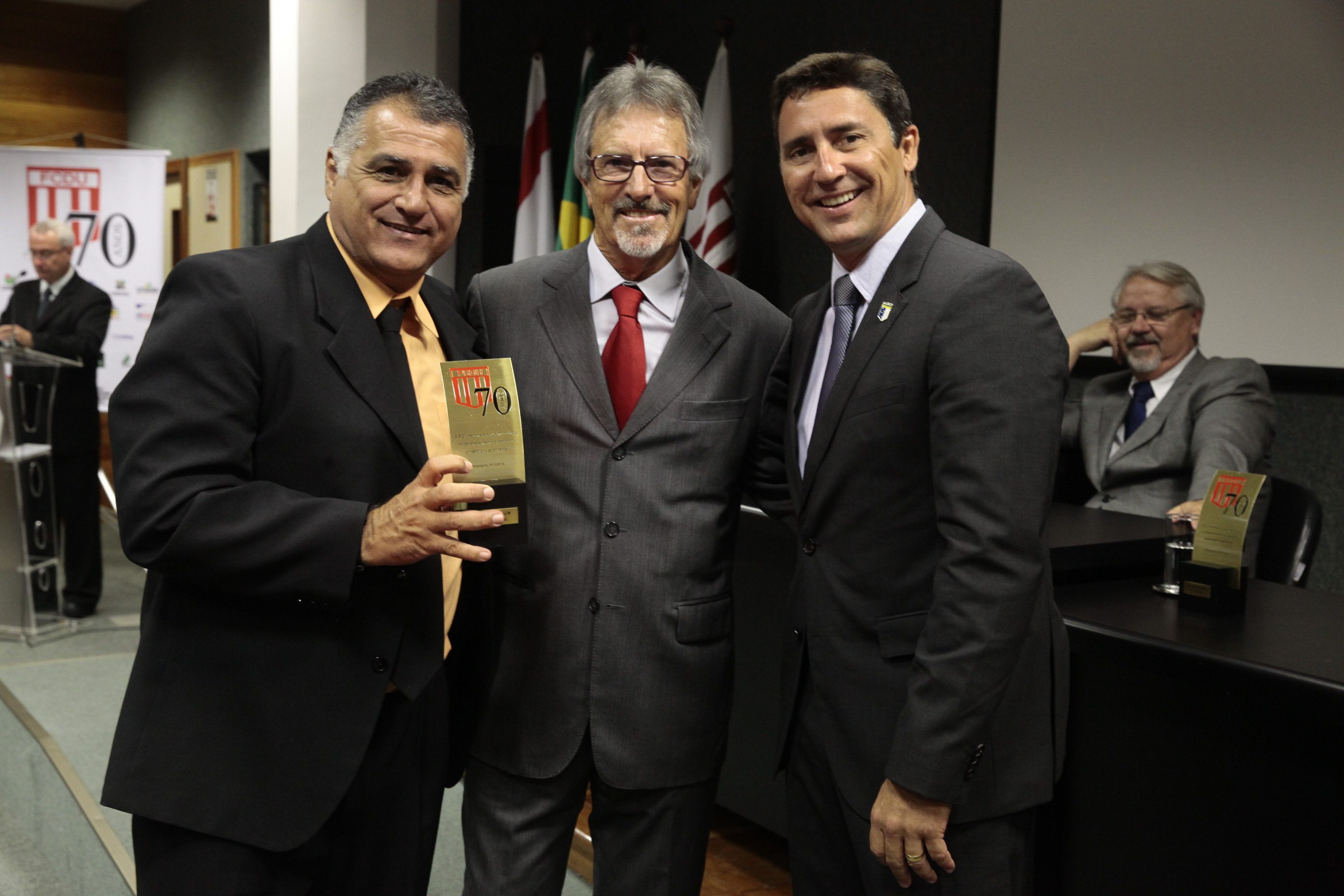 Solenidade alusiva aos 70 anos da Federação Catarinense do Desporto Universitário (FCDU). Foto: Miriam Zomer/Agência AL