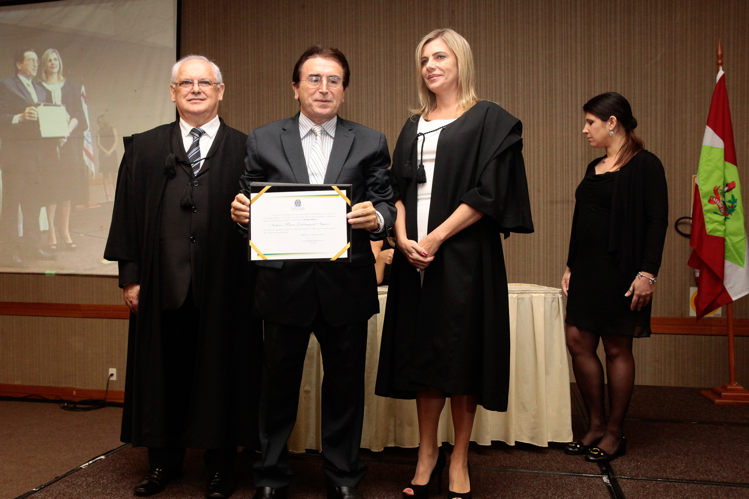 Diplomação. Deputado Antonio Aguiar (PMDB) -  Foto: Miriam Zomer/Agência AL