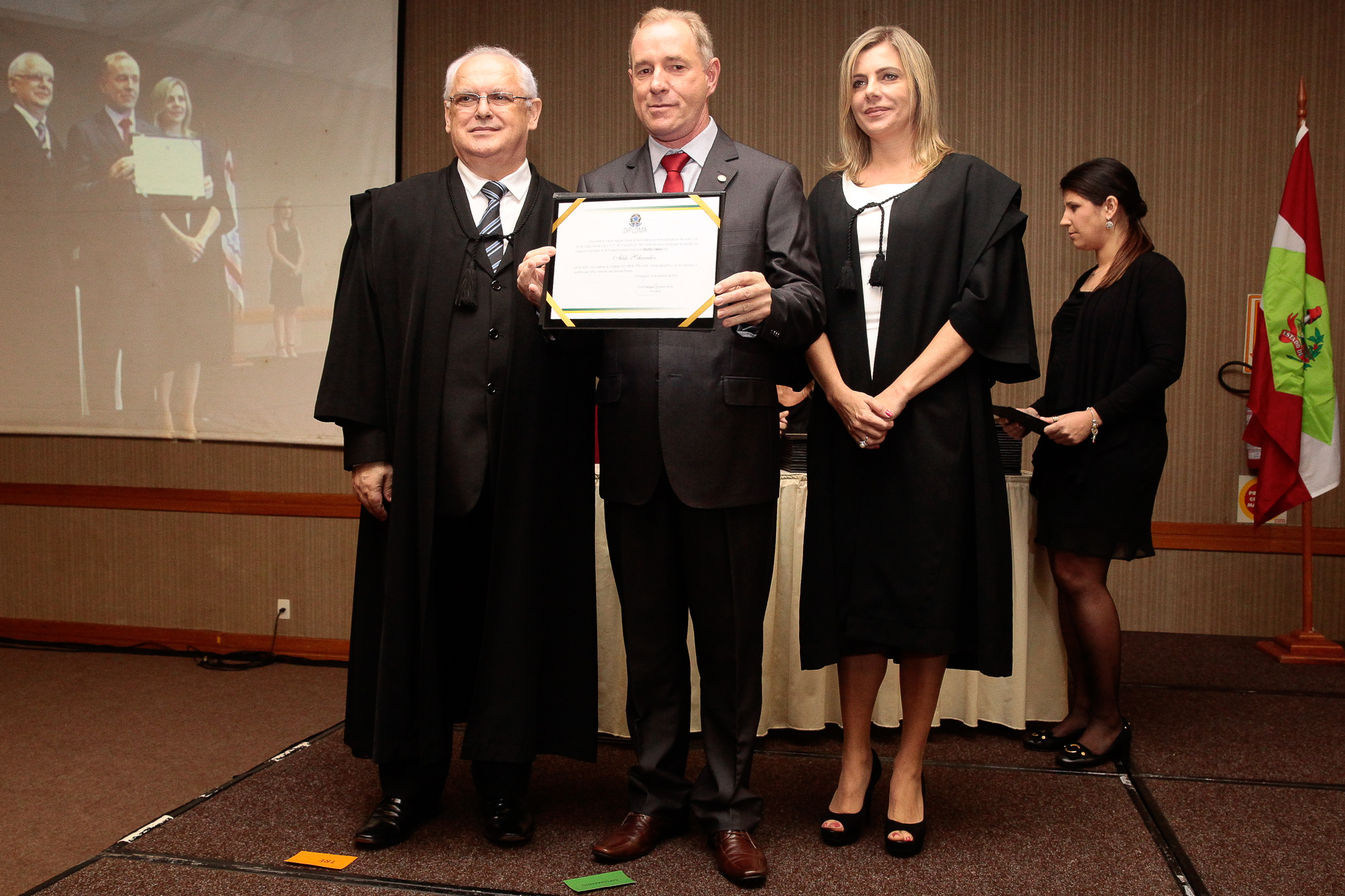 Diplomação. Deputado Aldo Schneider (PMDB)  -  Foto: Miriam Zomer/Agência AL