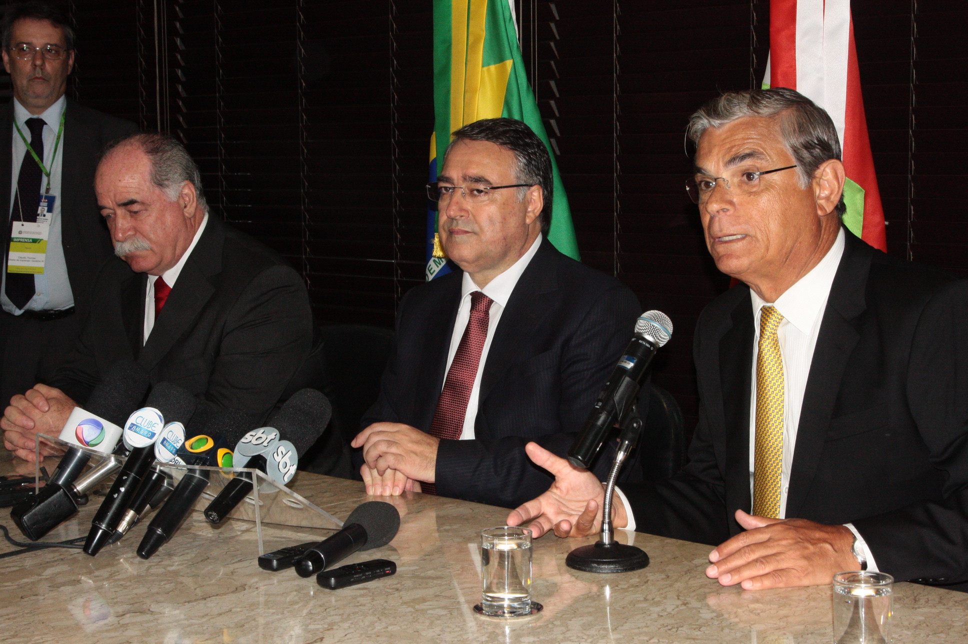 Coletiva com o Governador Raimundo Colombo. Foto: Eduardo Guedes de Oliveira/Agência AL