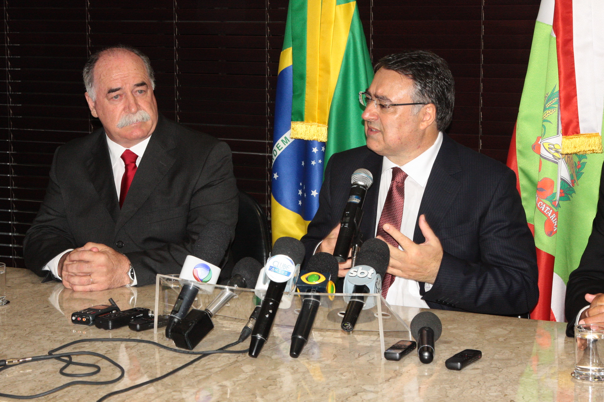 Coletiva com o Governador Raimundo Colombo. Foto: Eduardo Guedes de Oliveira/Agência AL
