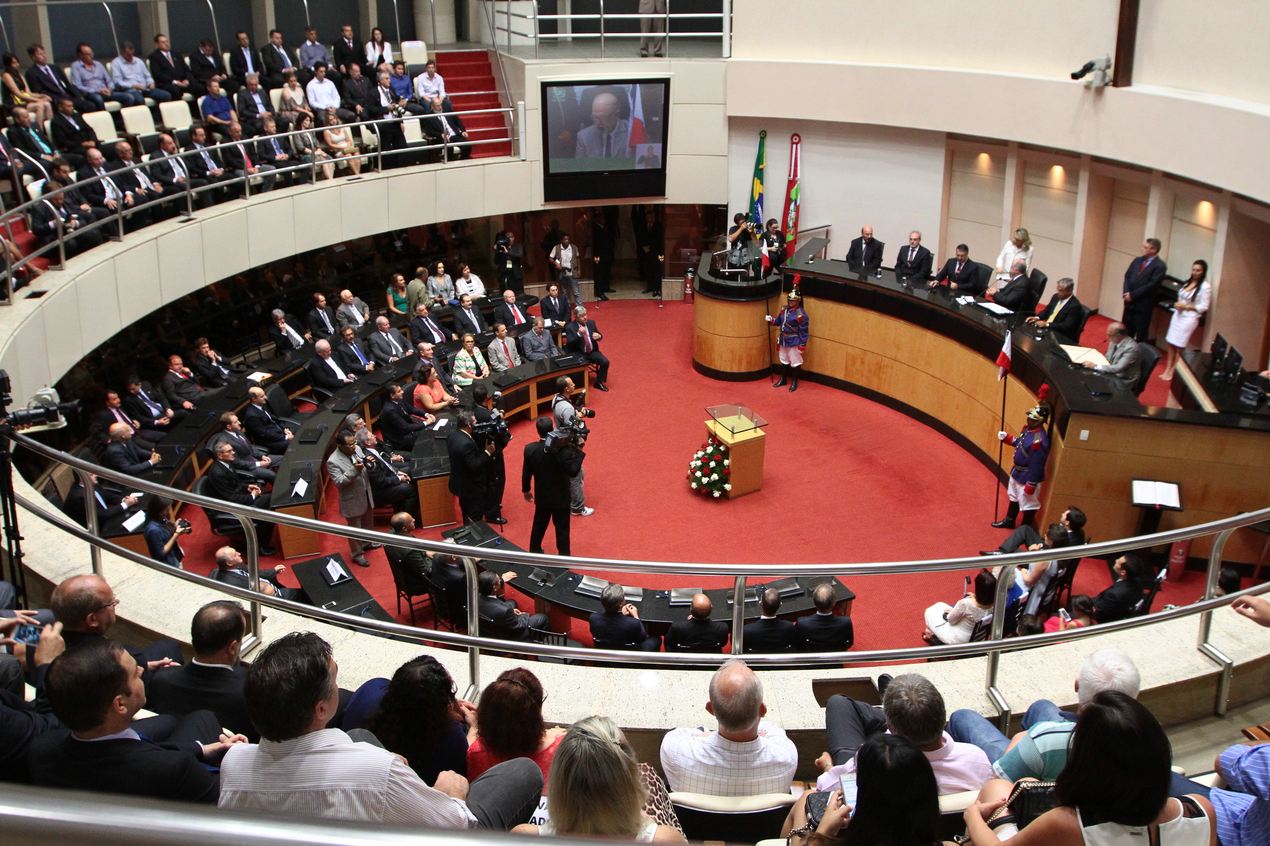 Sessão Solene de Posse do Governador e Vice Governador de Santa Catarina. Foto: Miriam Zomer/Agência AL