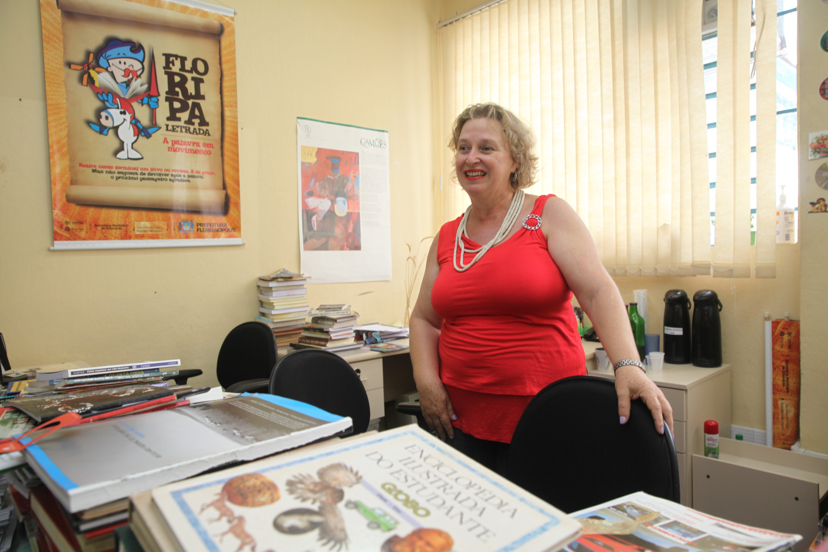 Rosânia Tomaz, Coordenadora do Projeto Floripa Letrada. Foto: Miriam Zomer/Agência AL