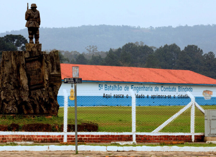 Sede do 5º BEC Bld em Porto União. Em 1964 a unidade centralizou a perseguição aos simpatizantes do PCB no Planalto Norte catarinense.