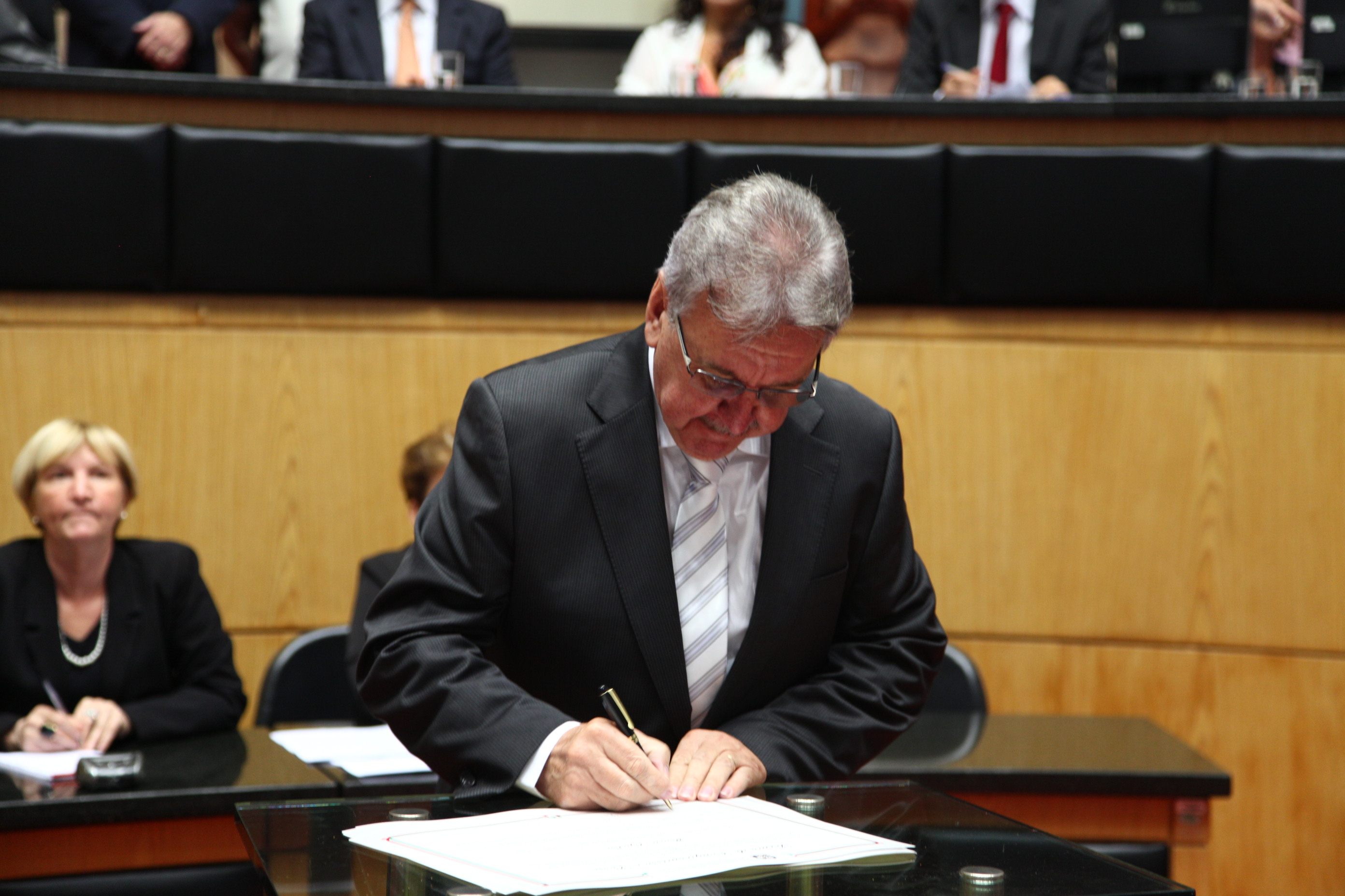 Juramento, Assinatura e Posse dos Deputados. Dep. Moacir Sopelsa (PMDB) - Foto: Solon Soares/Agência AL