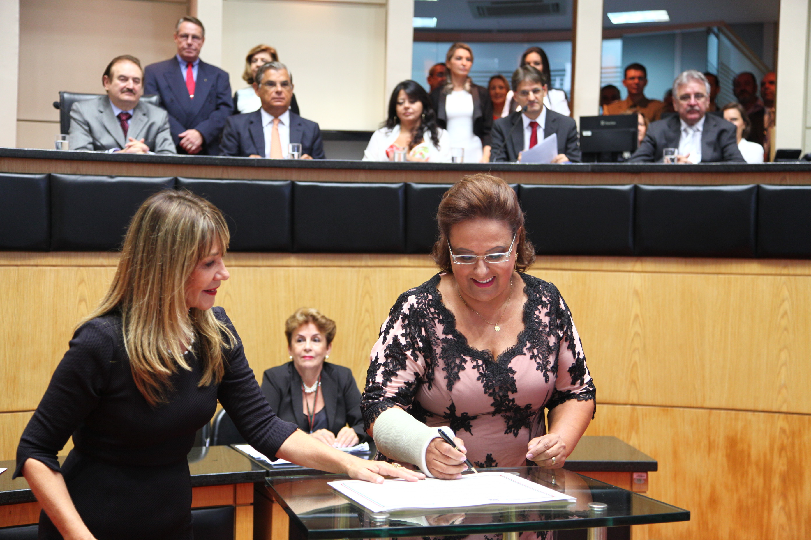 Juramento, Assinatura e Posse dos Deputados. Dep. Dirce Heiderscheidt (PMDB) - Foto: Solon Soares/Agência AL