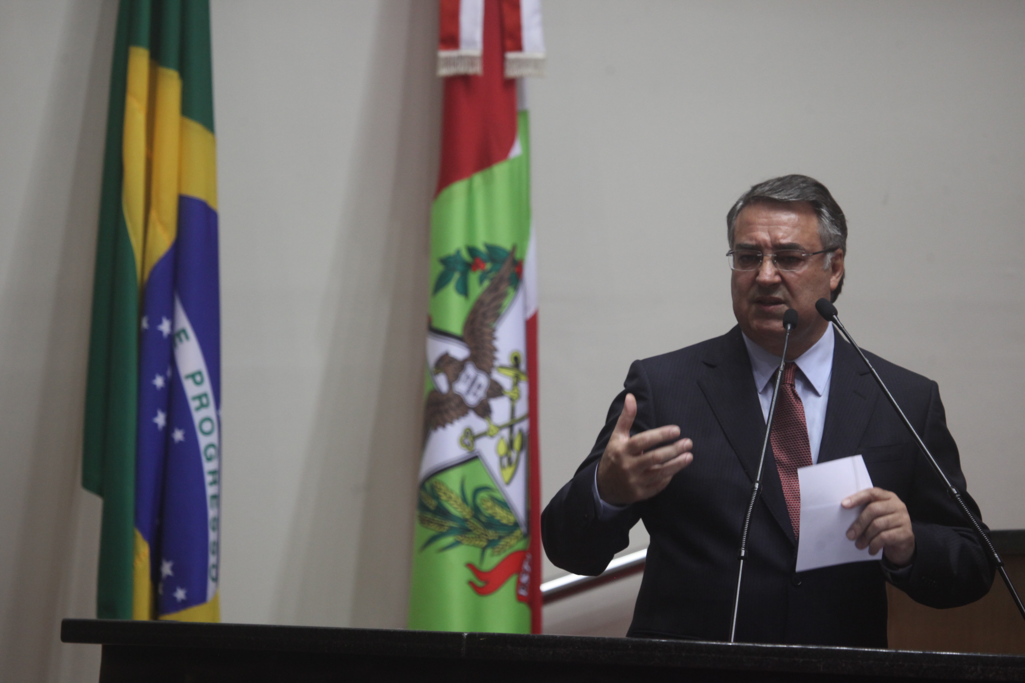 Leitura da Mensagem Anual do Governador Raimundo Colombo. Fotos: Carlos Kilian/Agência AL