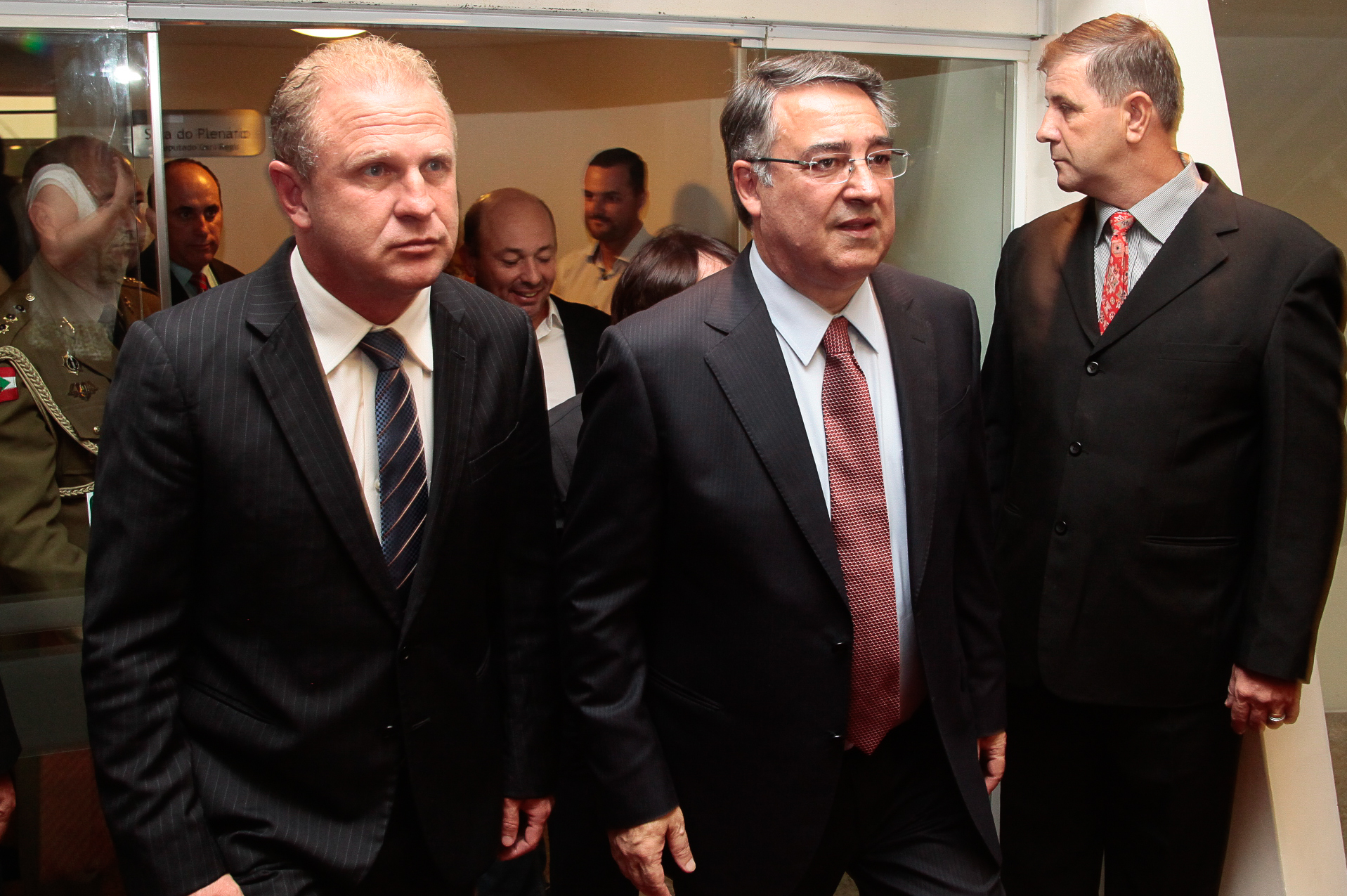 Autoridades presente na Leitura da Mensagem do Governador. Foto: Miriam Zomer/Agência AL