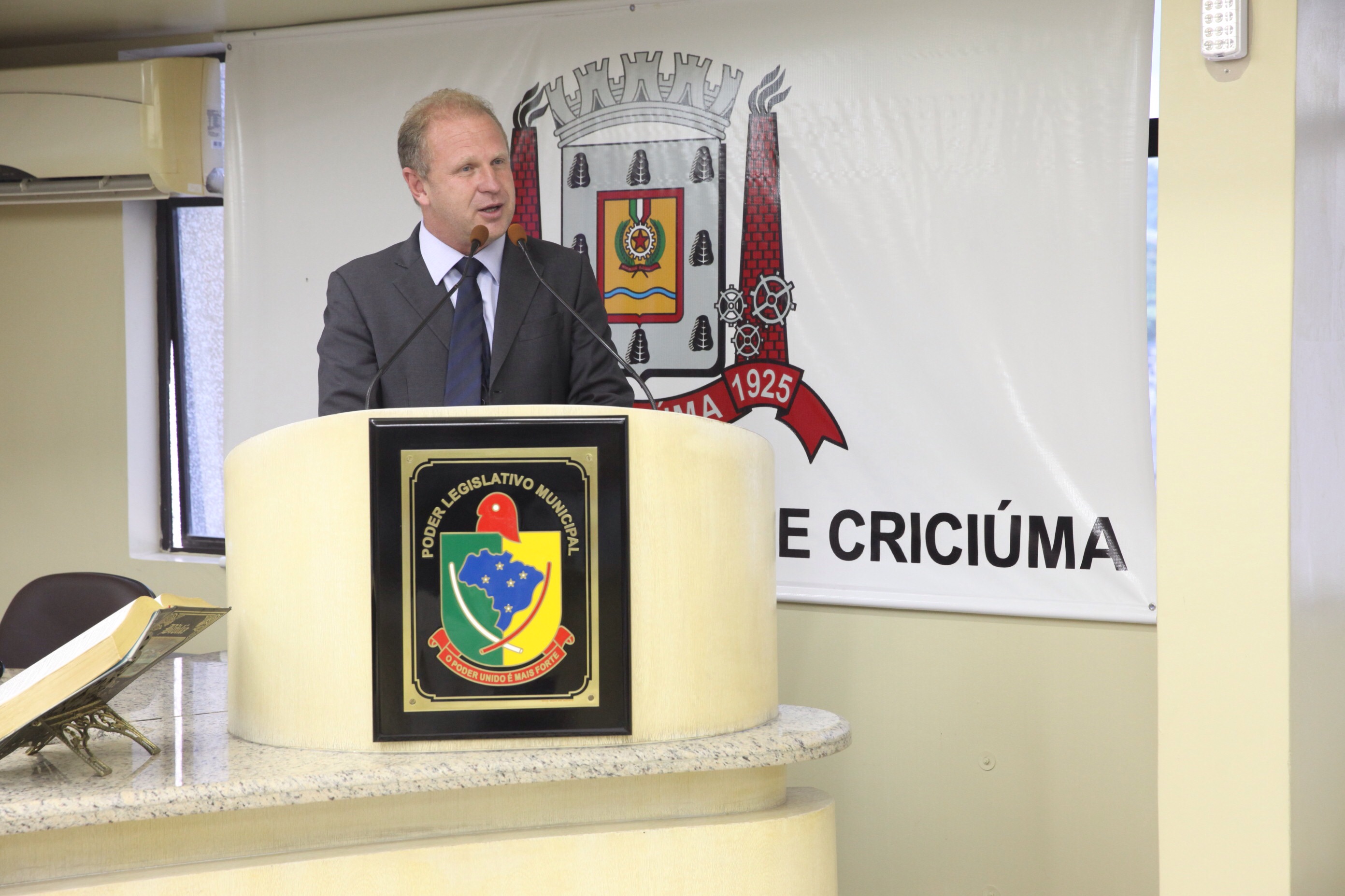 Presidente da Alesc, Gelson Merisio, cumpre agenda em Criciúma. Foto: Fábio Queiroz / Agência AL
