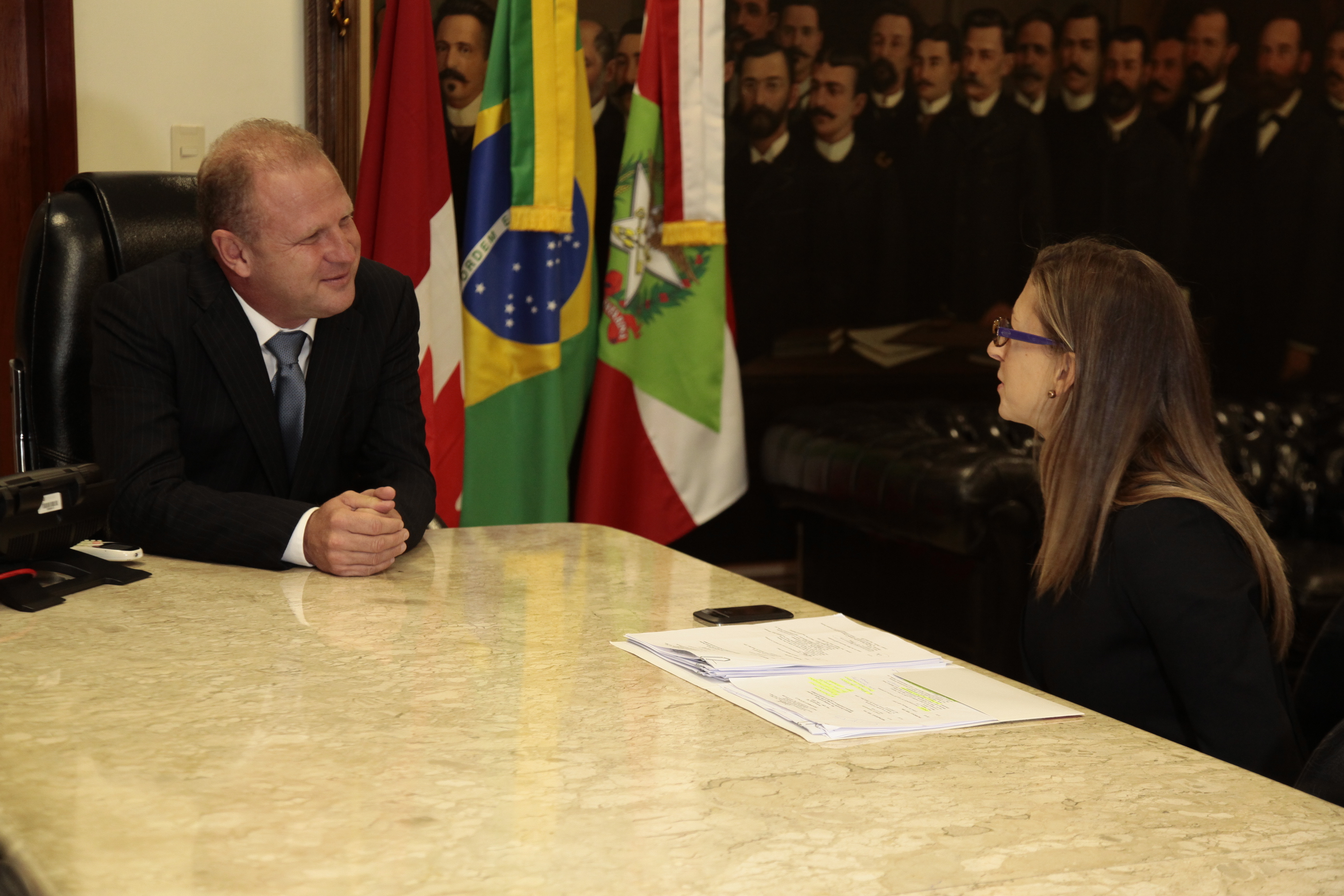 Visita protocolar da ministra-conselheira do Canadá no Brasil, Karine Asselin. Foto:  Miriam Zomer/Agência AL