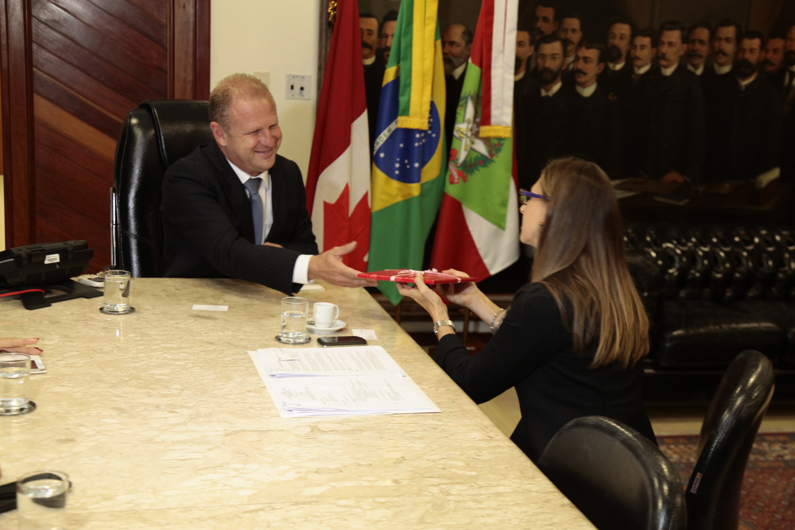 Visita protocolar da ministra-conselheira do Canadá no Brasil, Karine Asselin. Foto:  Miriam Zomer/Agência AL