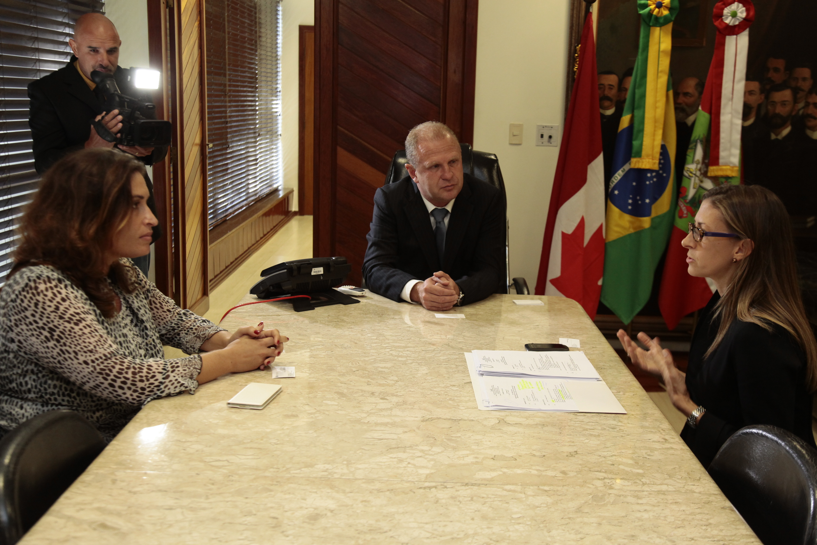 Visita protocolar da ministra-conselheira do Canadá no Brasil, Karine Asselin. Foto:  Miriam Zomer/Agência AL