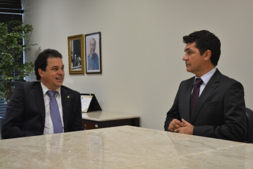 Deputado Rodrigo Minotto recebe prefeito de Criciúma