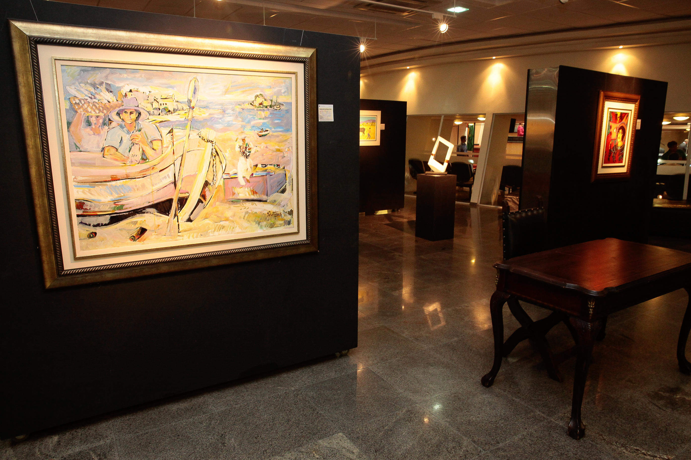 Exposição de telas 40 anos ... Entornos e Retornos. Foto: Miriam Zomer/Agência AL